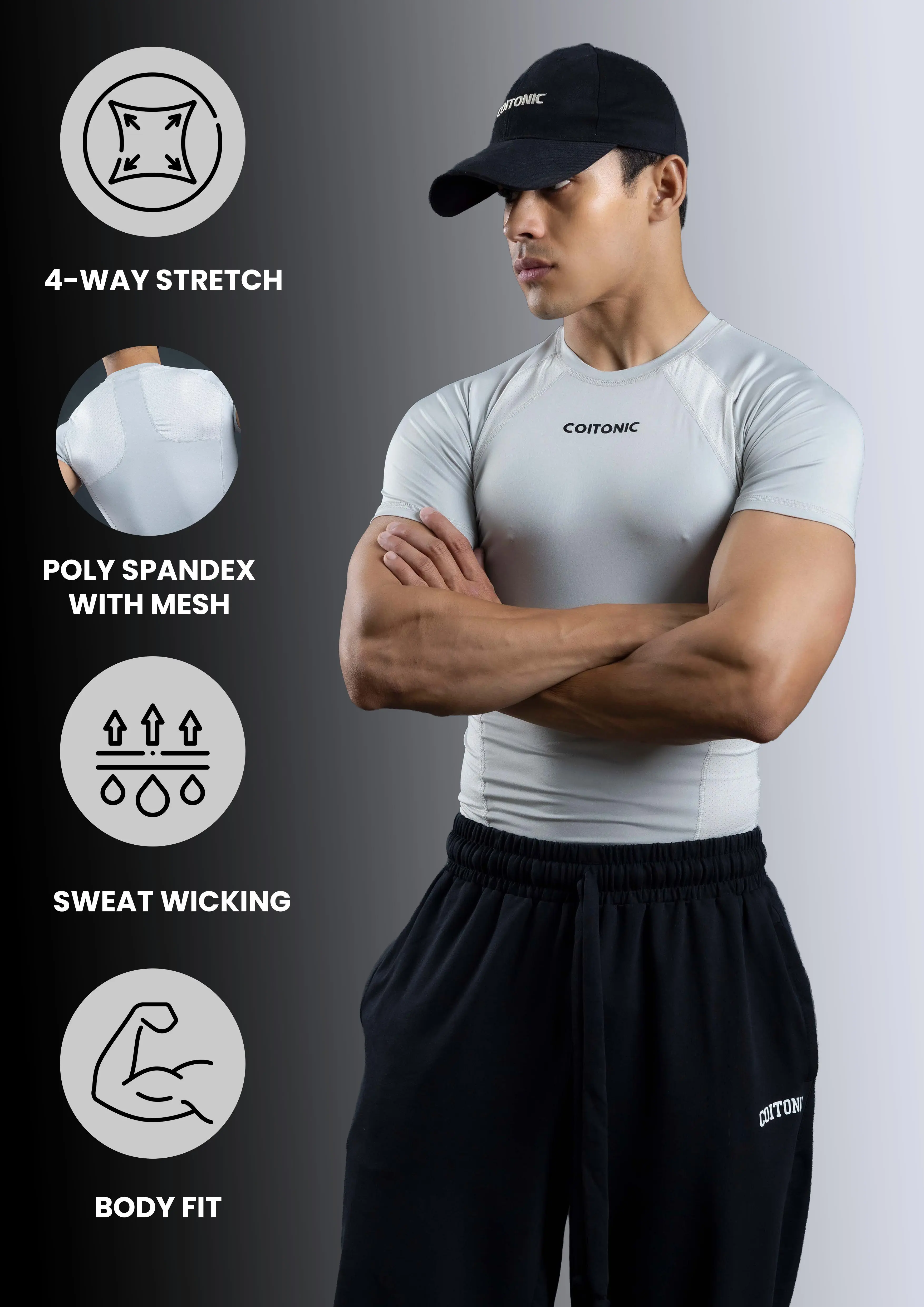 Air Tech Compression Half Sleeves T-shirt - Image 15