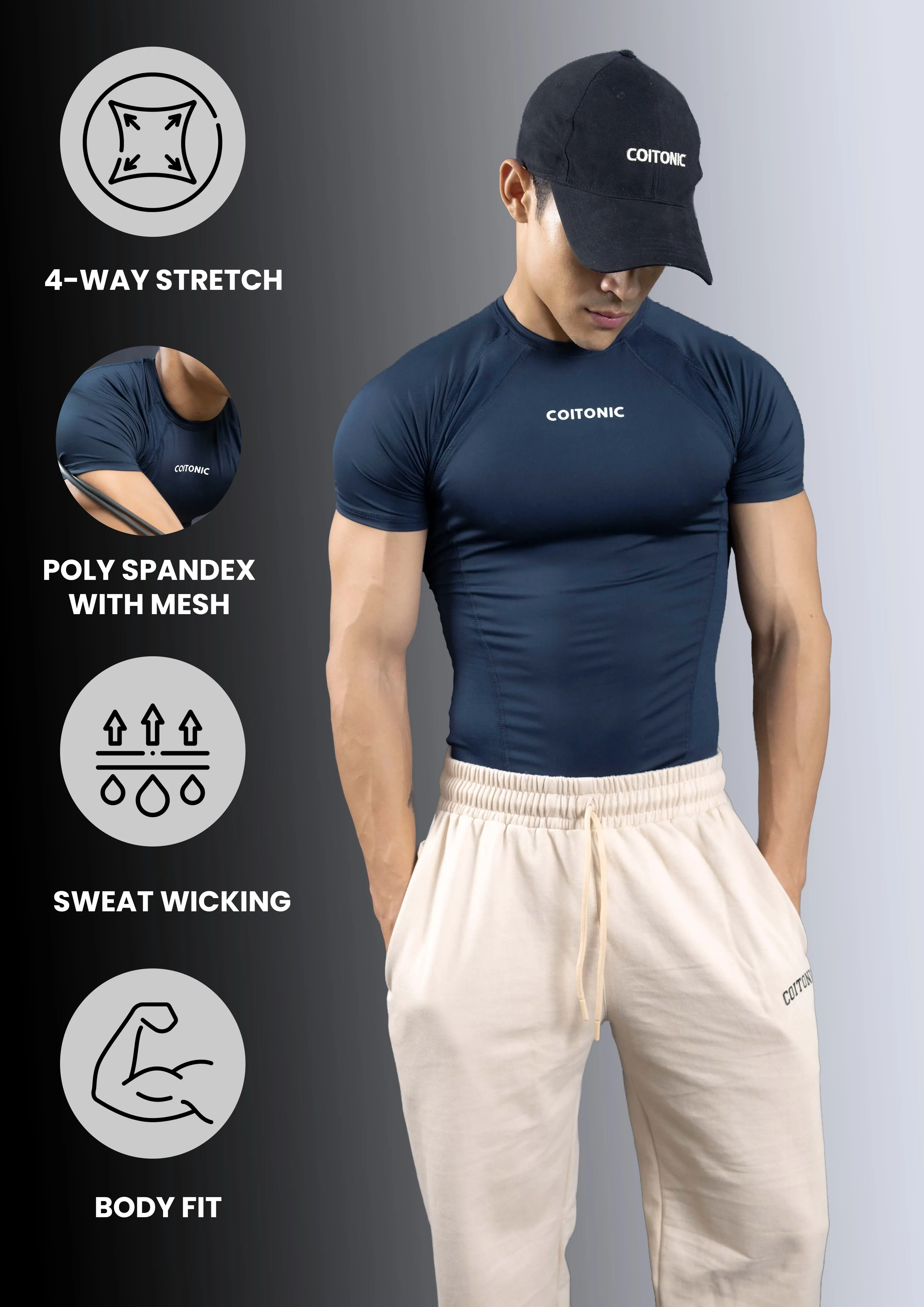 Air Tech Compression Half Sleeves T-shirt - Image 19