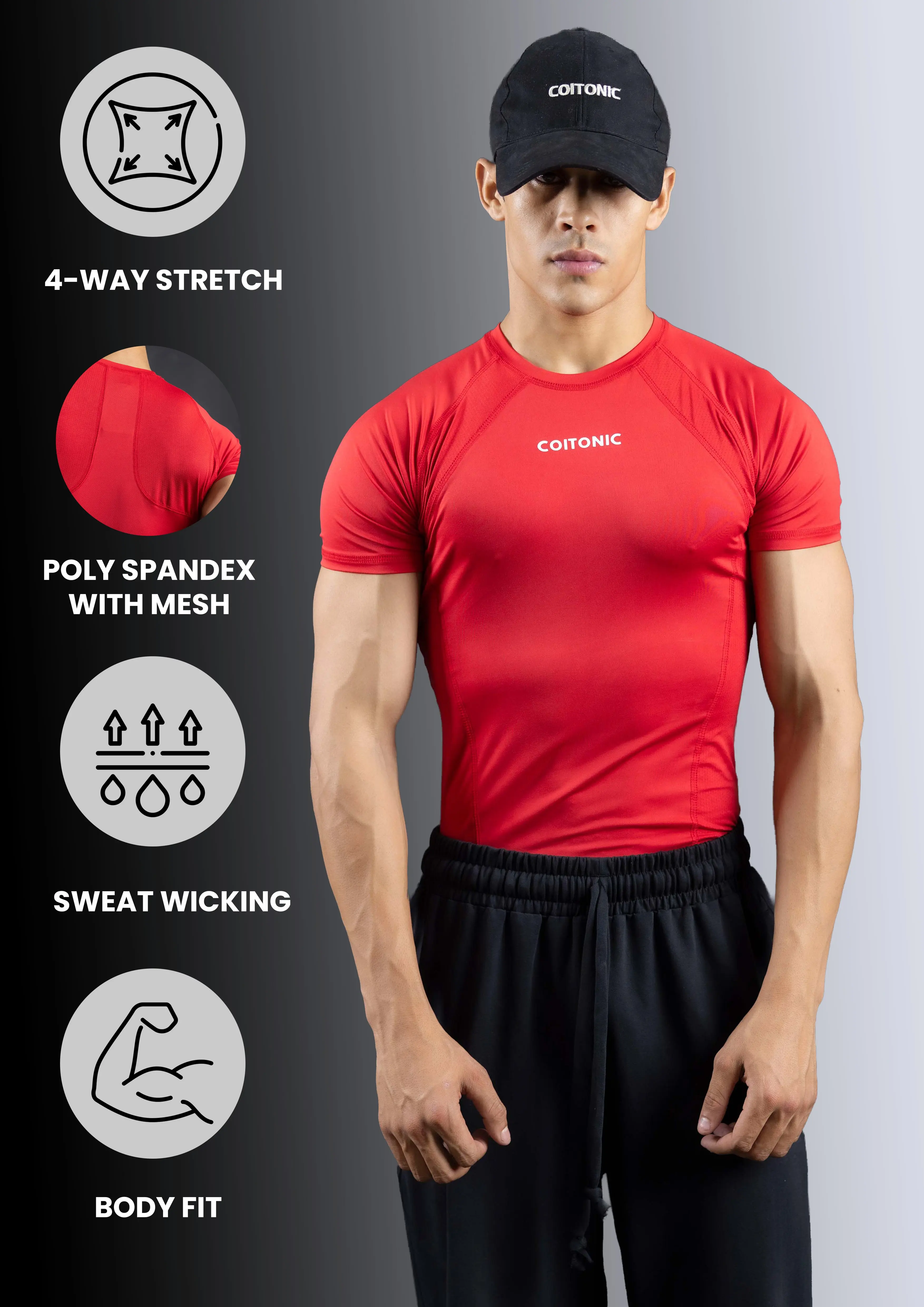 Air Tech Compression Half Sleeves T-shirt - Image 24
