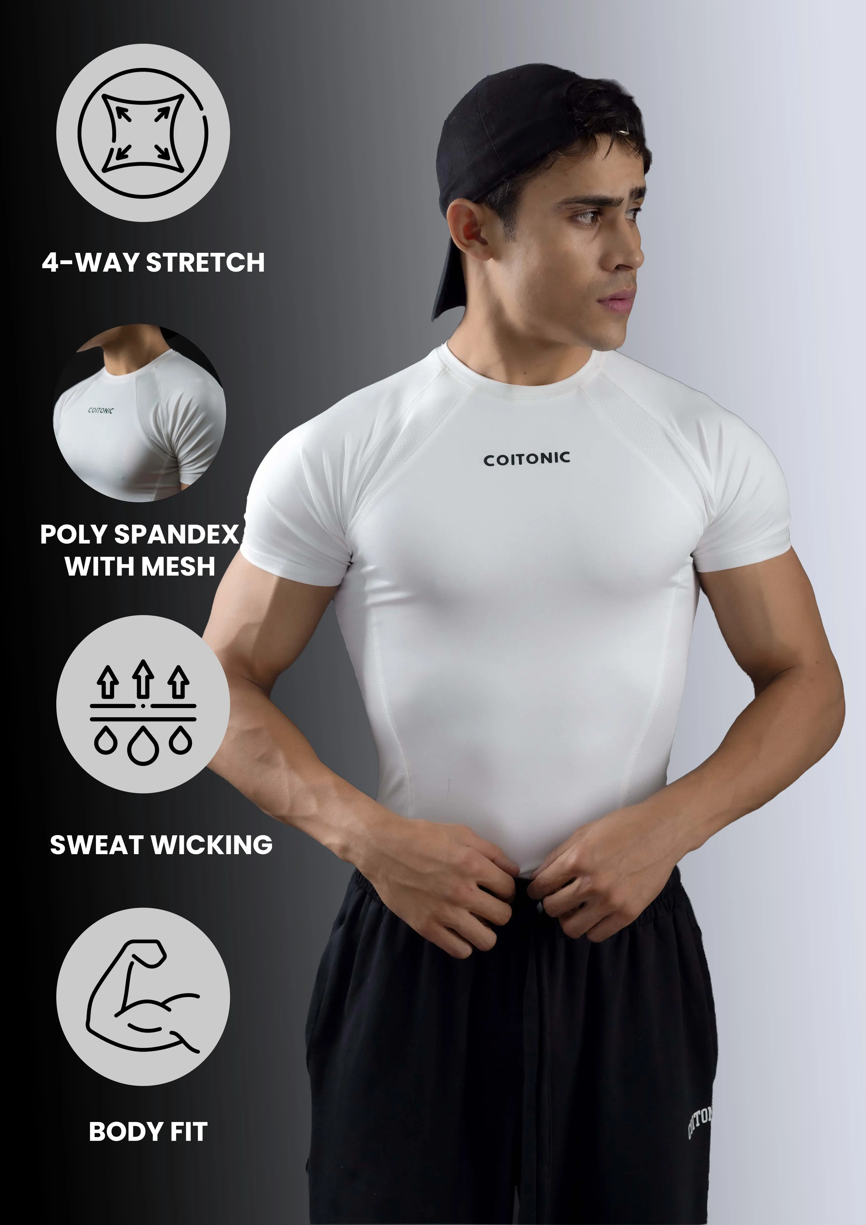 Air Tech Compression Half Sleeves T-shirt - Image 29