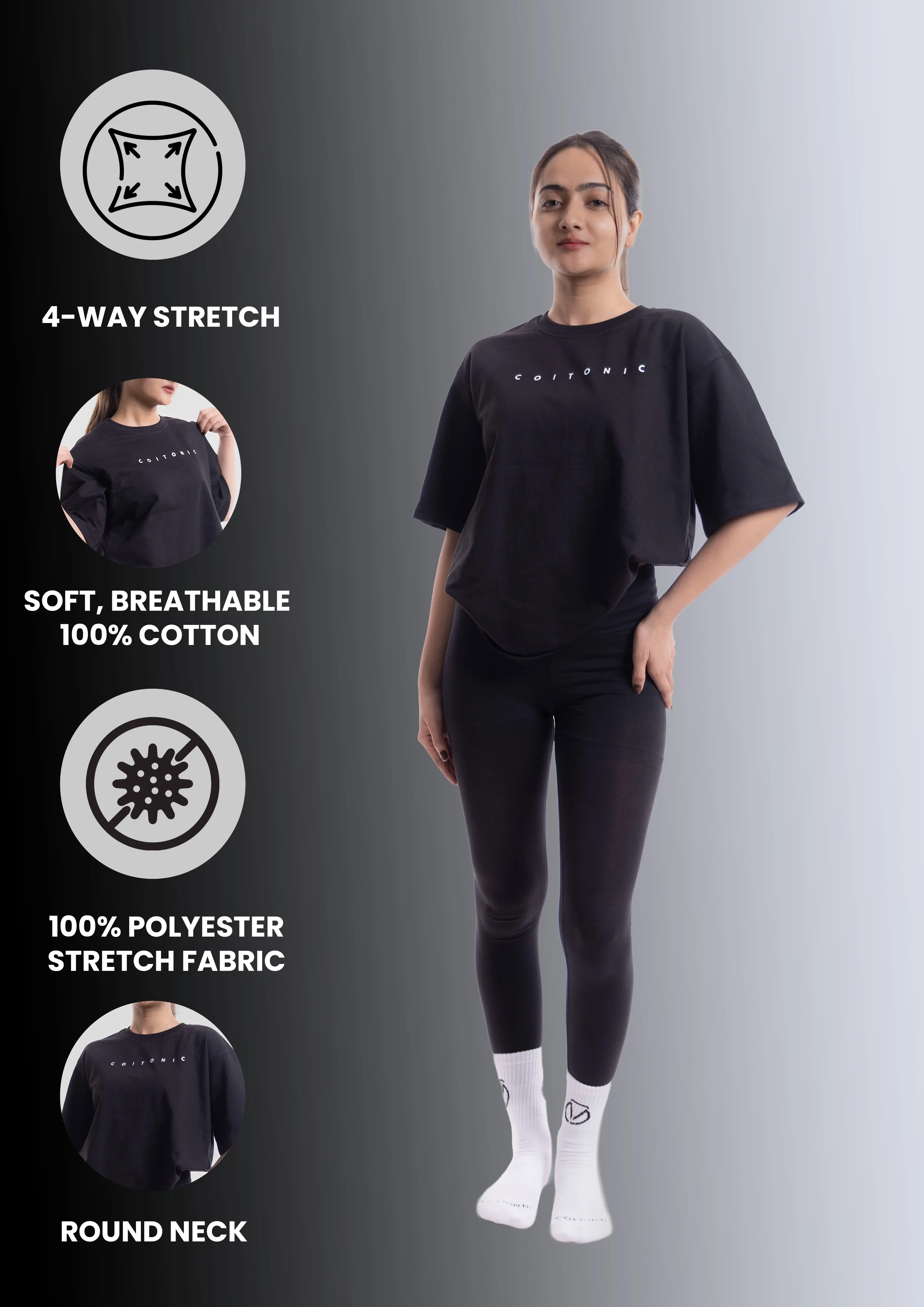 Bold Arc Oversized T-shirt [ Women's ] - Image 11