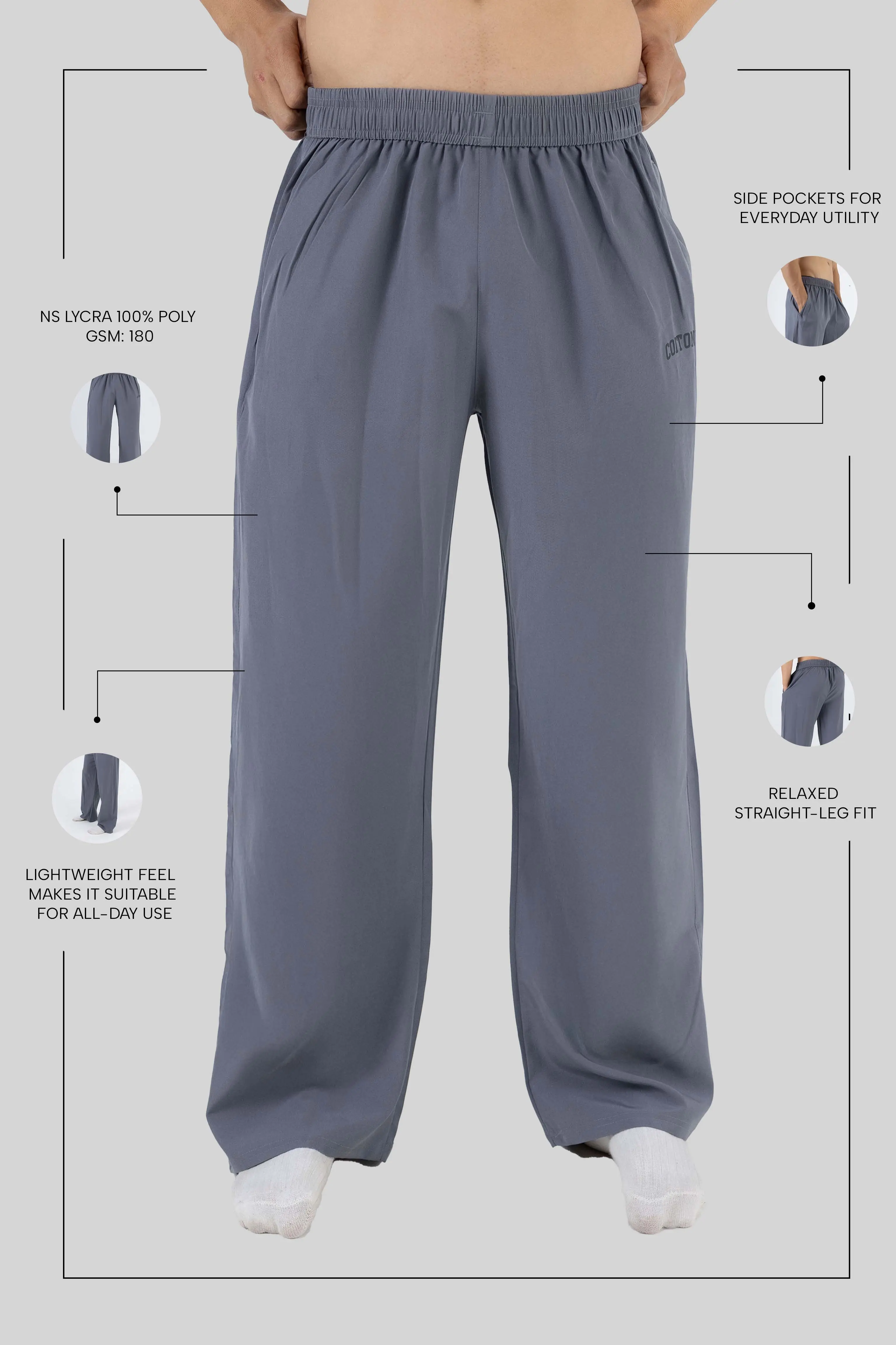 Core Fit NS Lycra Straight Track Pants - Image 16