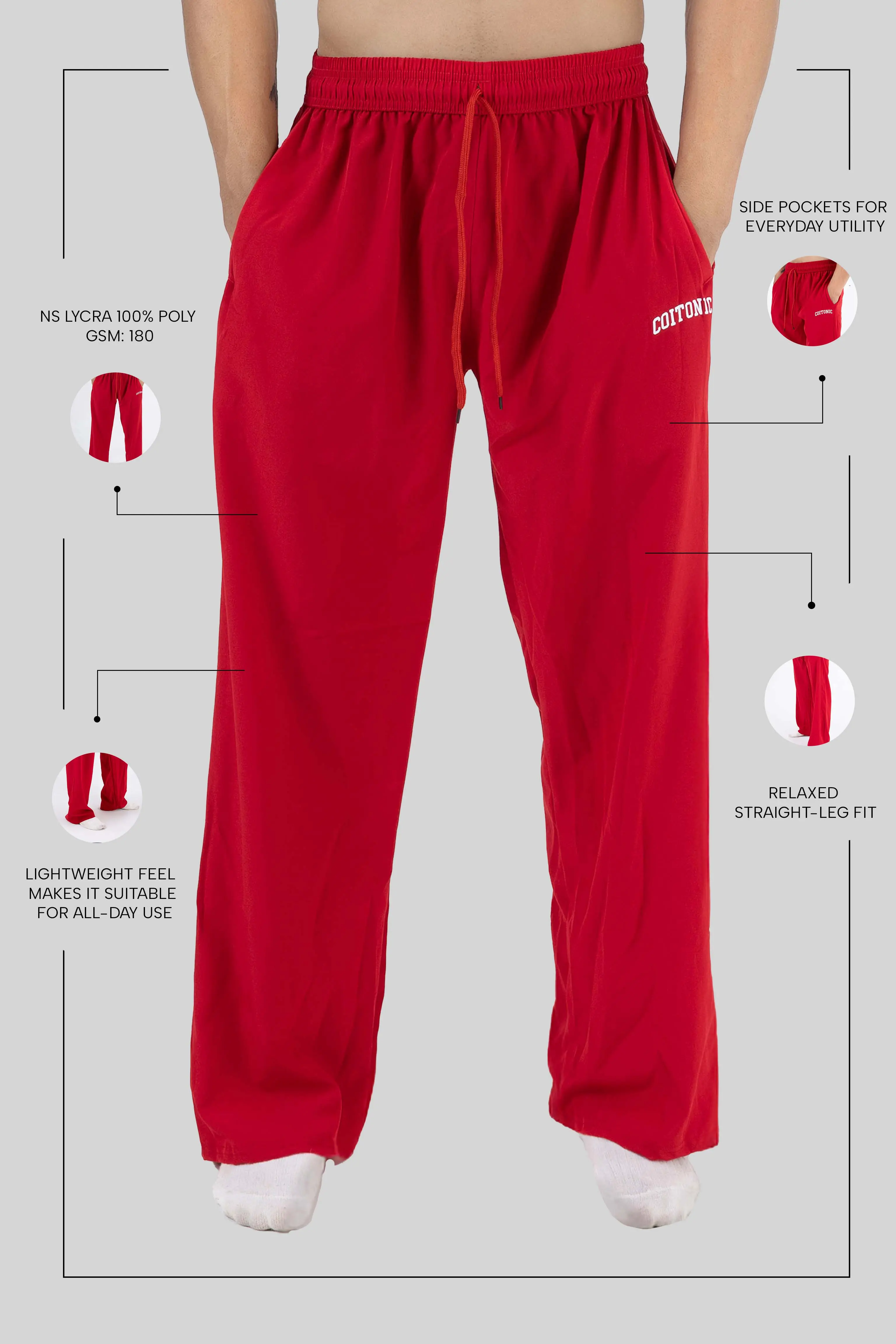 Core Fit NS Lycra Straight Track Pants - Image 21