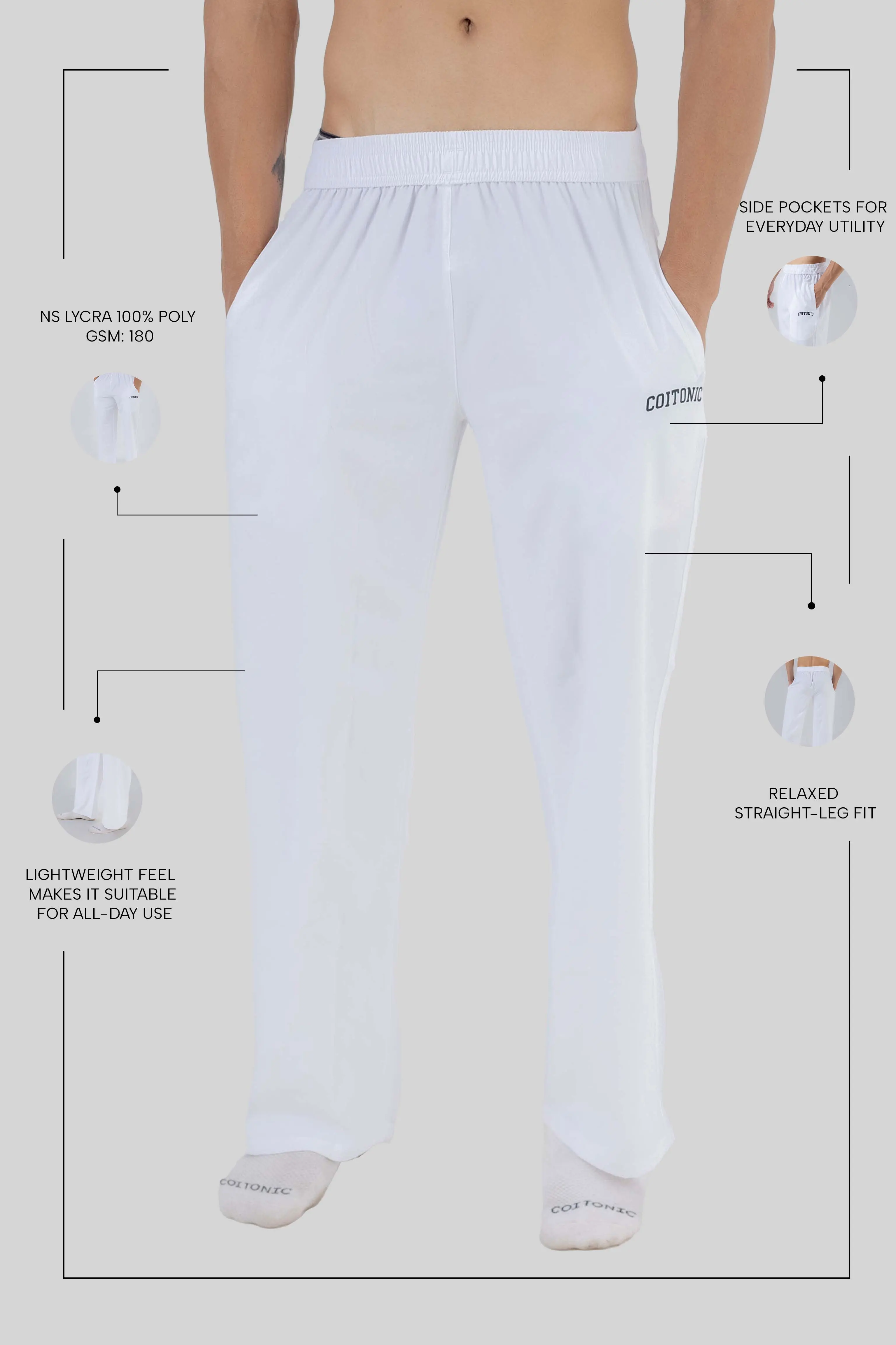 Core Fit NS Lycra Straight Track Pants - Image 26