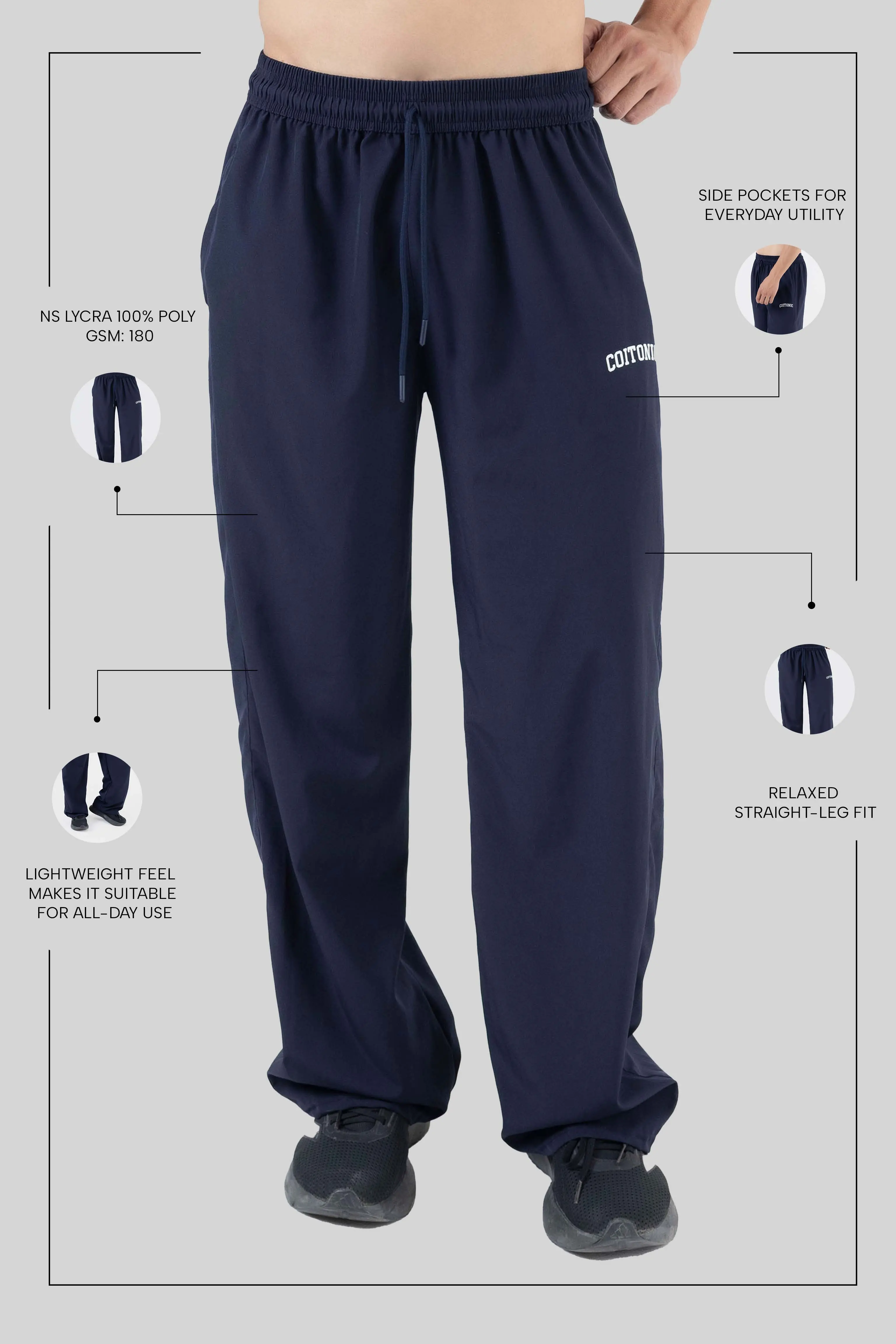 Core Fit NS Lycra Straight Track Pants - Image 32