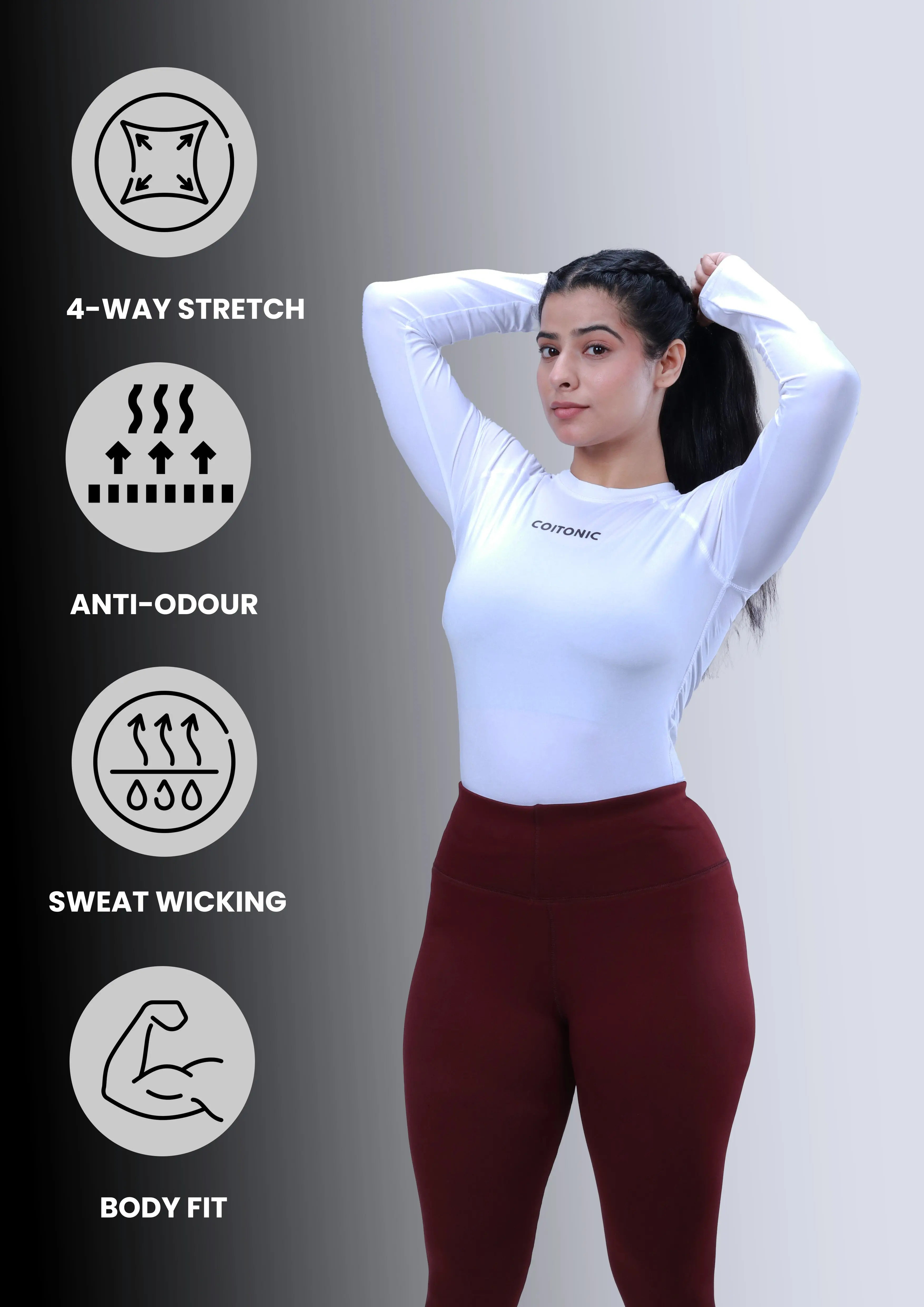 Compression Full Sleeves T-shirt (Women’s) - Image 17