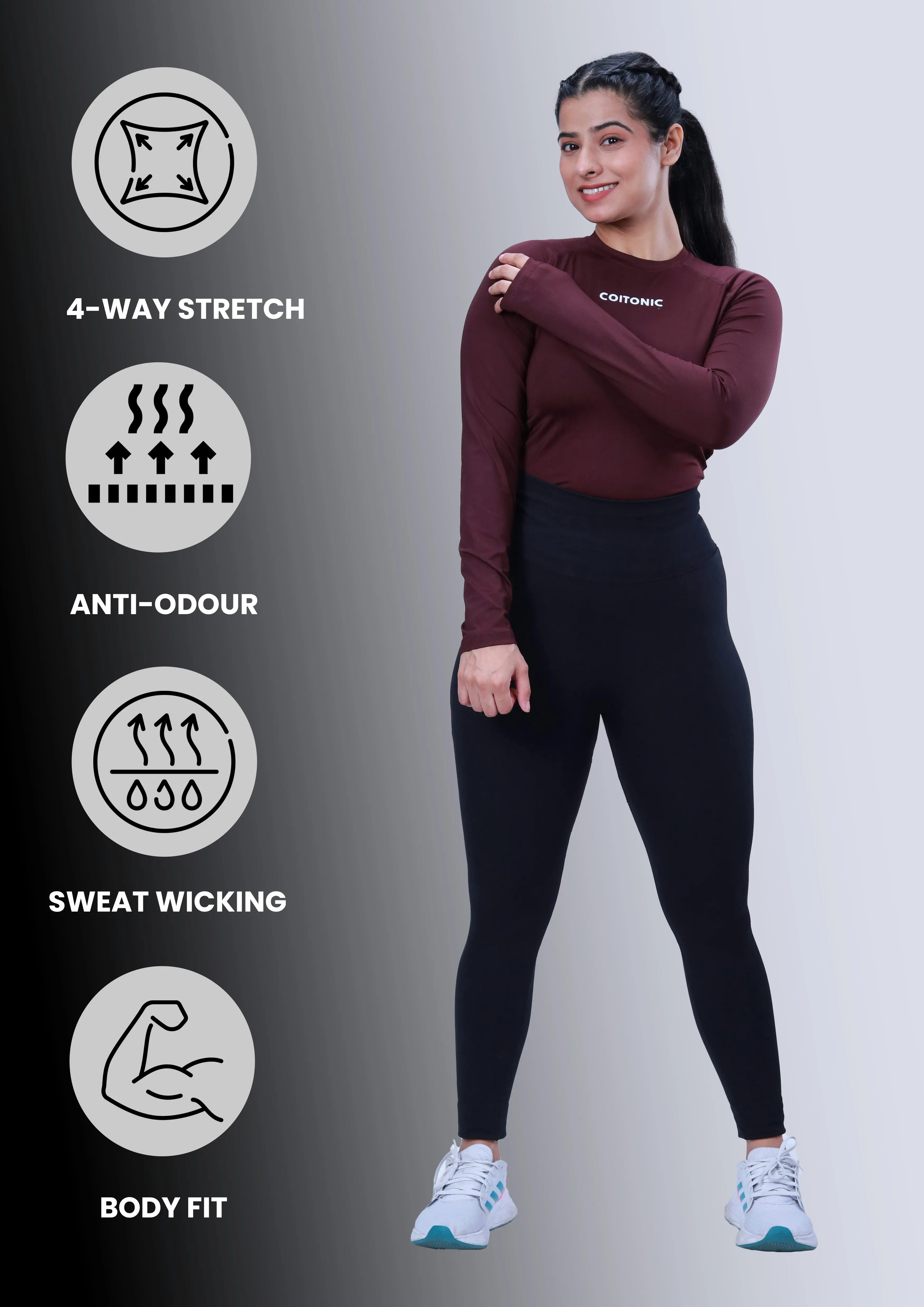 Compression Full Sleeves T-shirt (Women’s) - Image 36