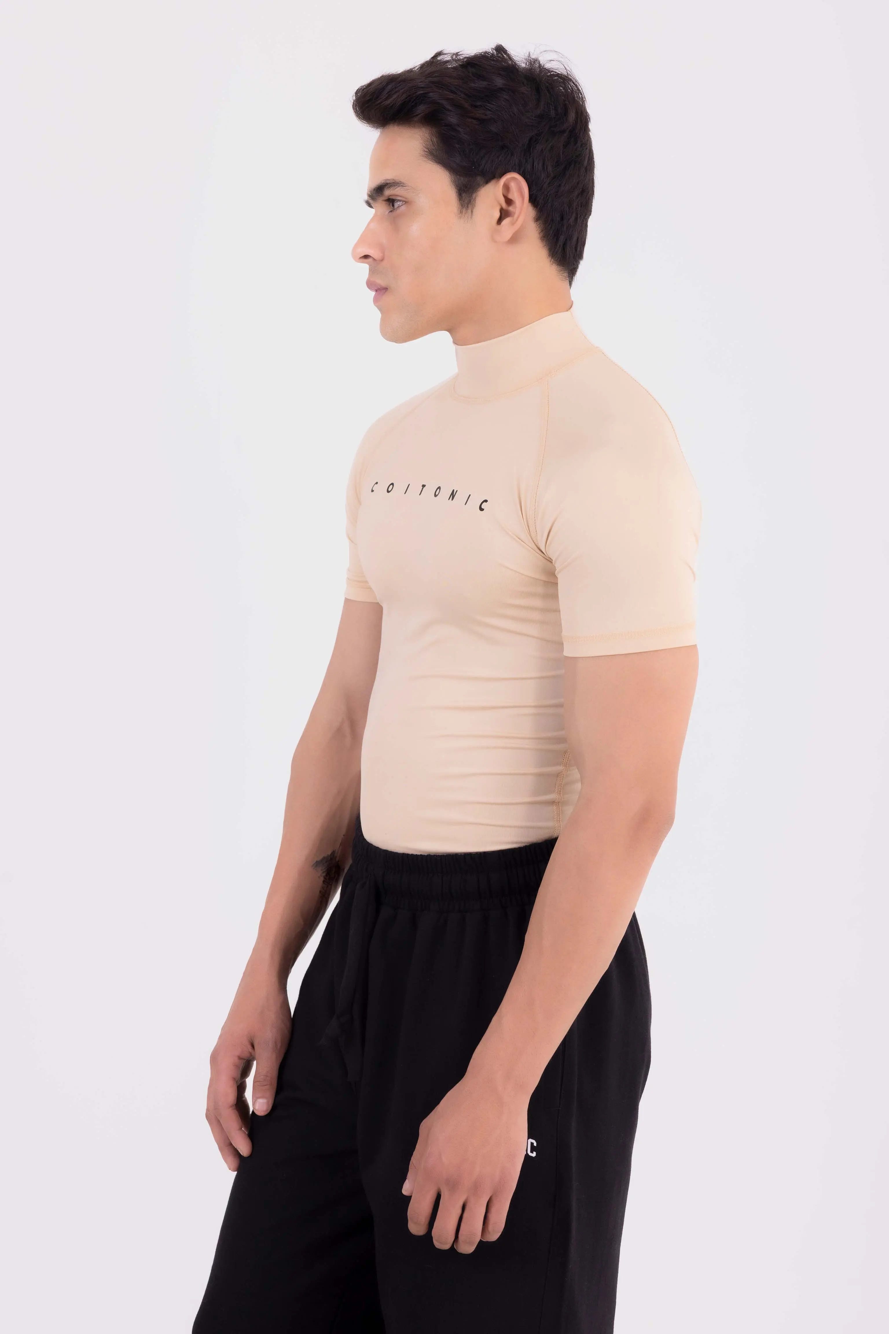 Compression Half Sleeves High Neck T-shirt - Image 11