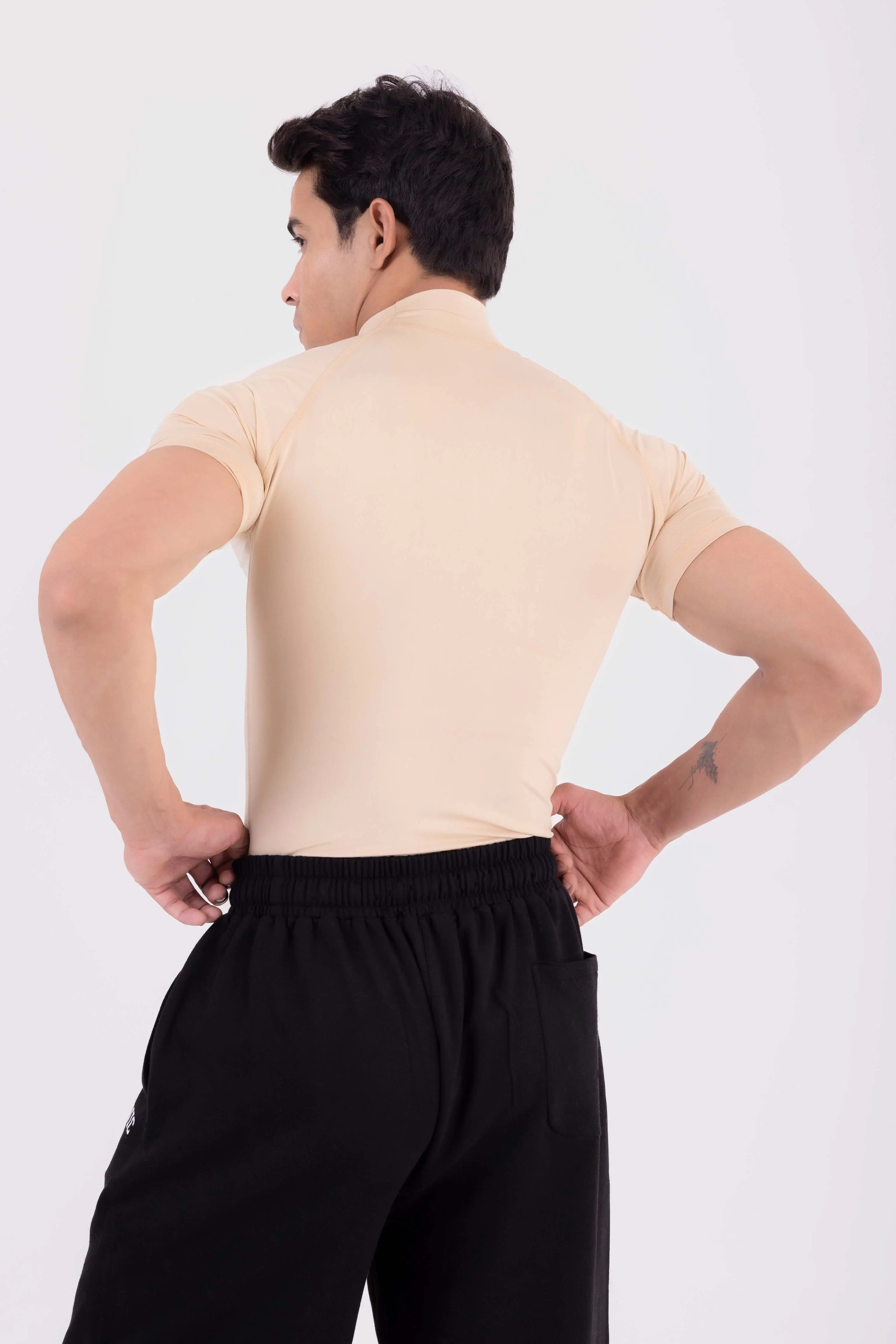 Compression Half Sleeves High Neck T-shirt - Image 12