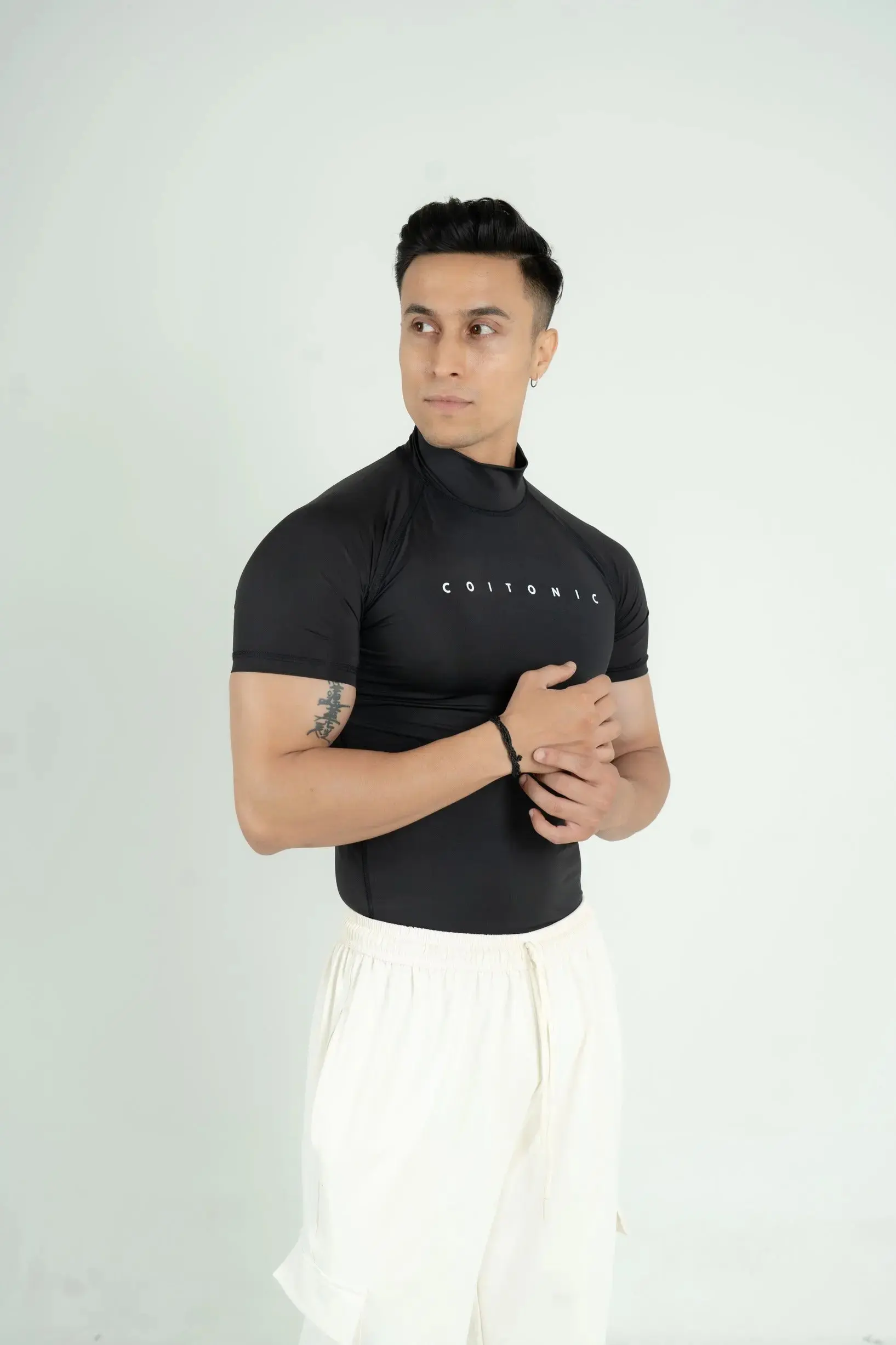 Compression Half Sleeves High Neck T-shirt - Image 14