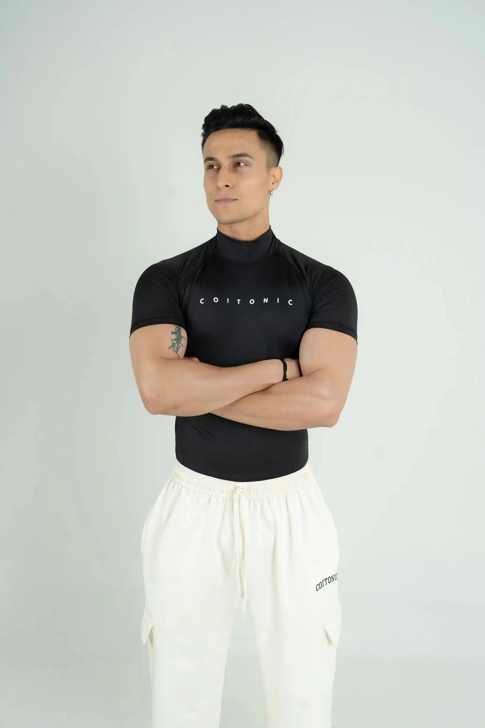 Compression Half Sleeves High Neck T-shirt - Image 17
