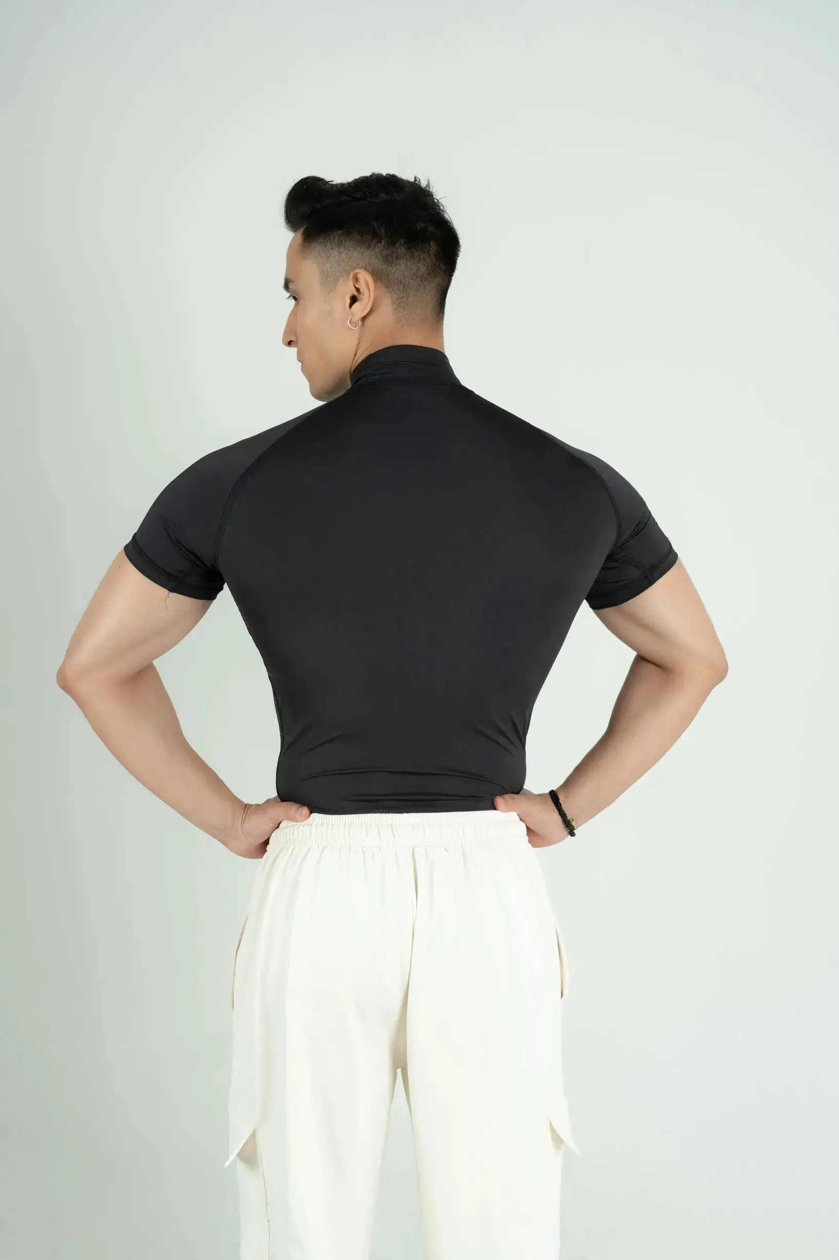 Compression Half Sleeves High Neck T-shirt - Image 18