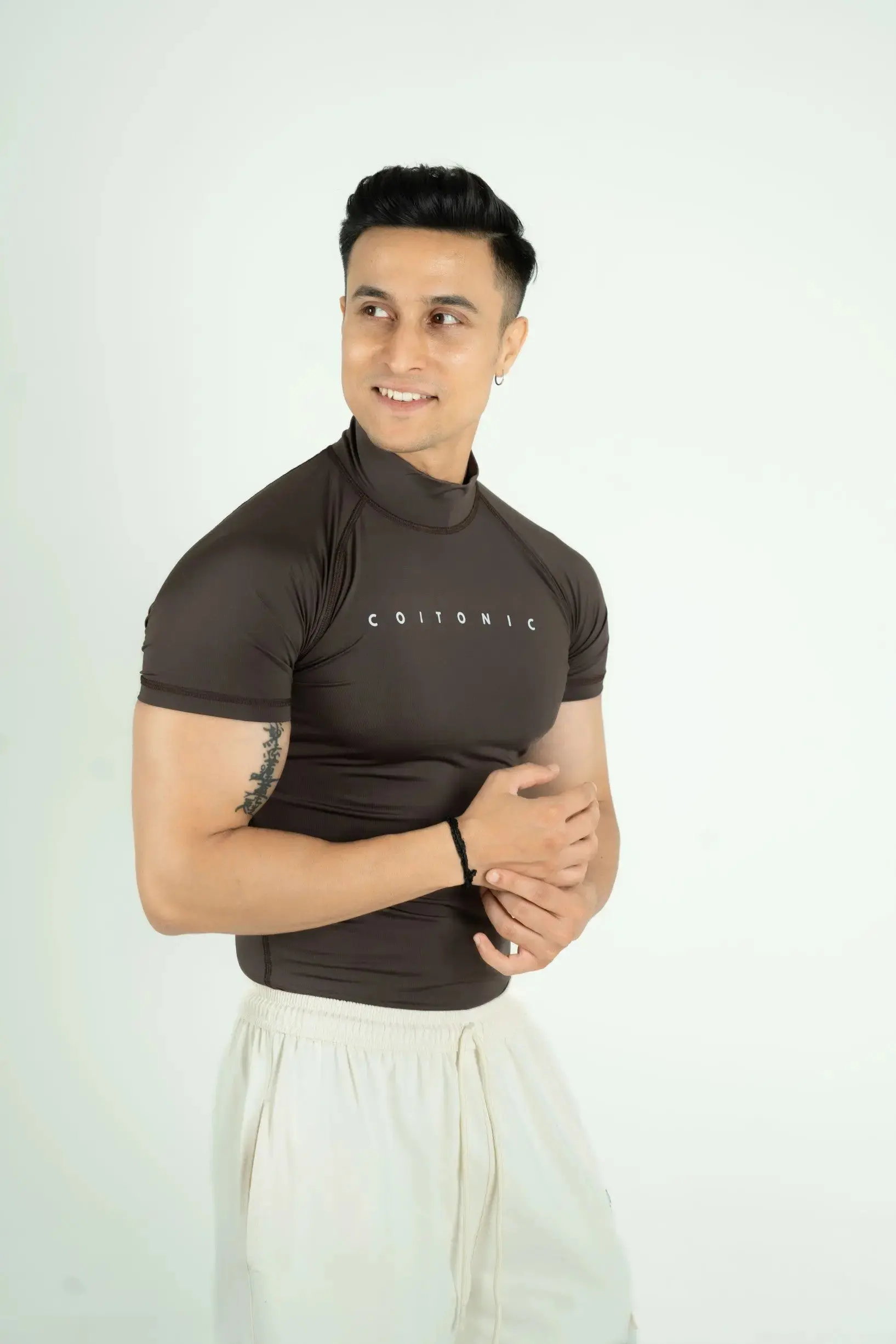 Compression Half Sleeves High Neck T-shirt - Image 22