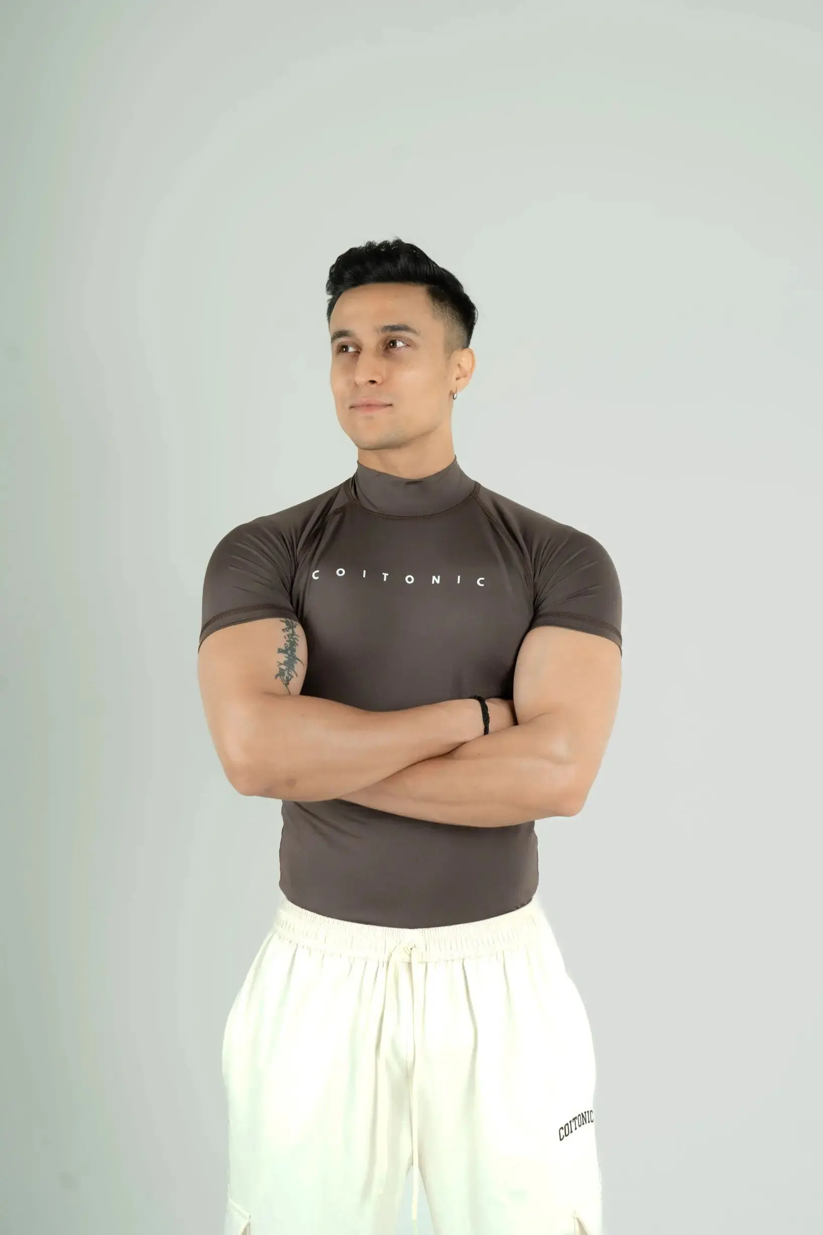 Compression Half Sleeves High Neck T-shirt - Image 24