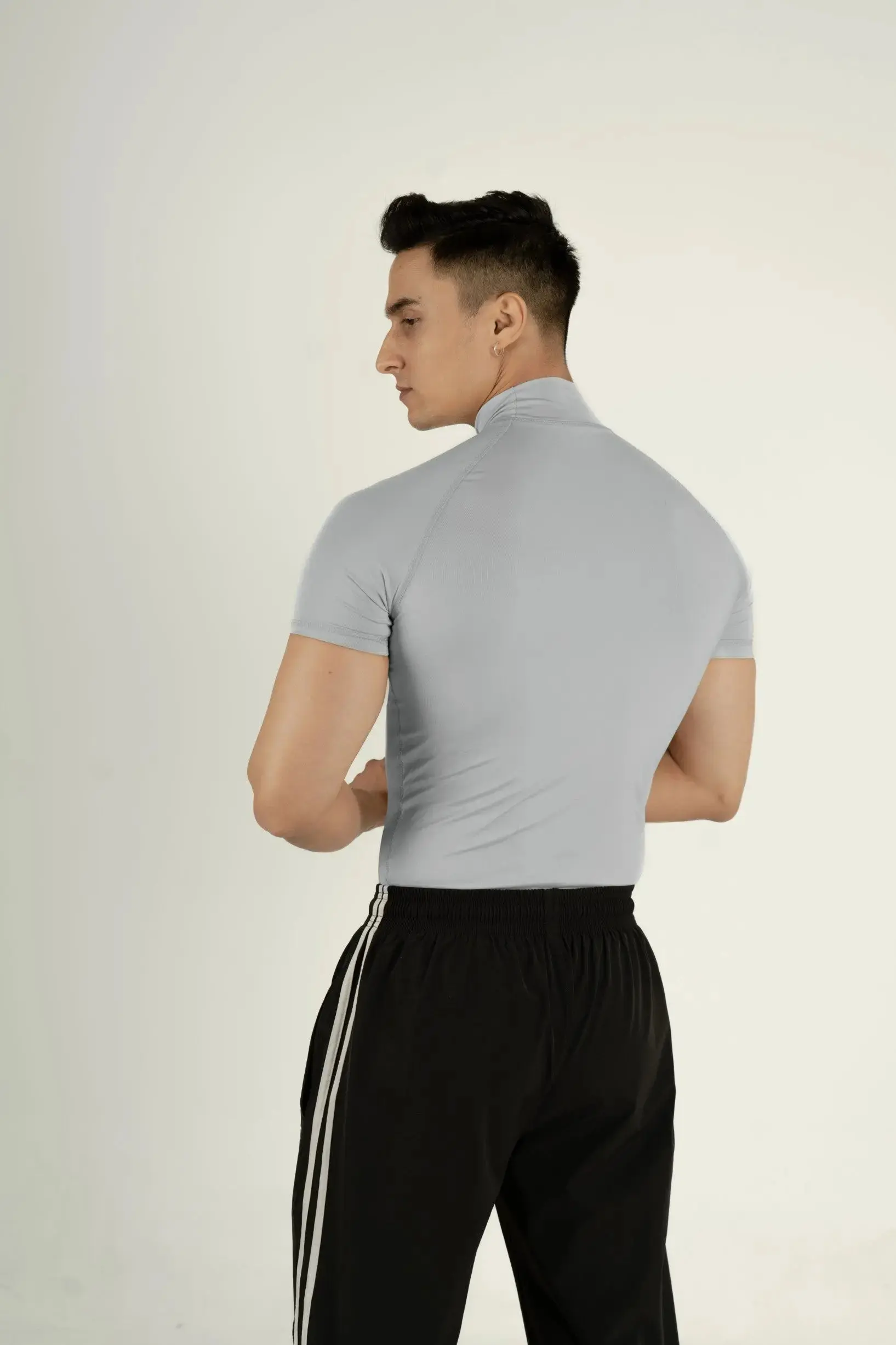 Compression Half Sleeves High Neck T-shirt - Image 32