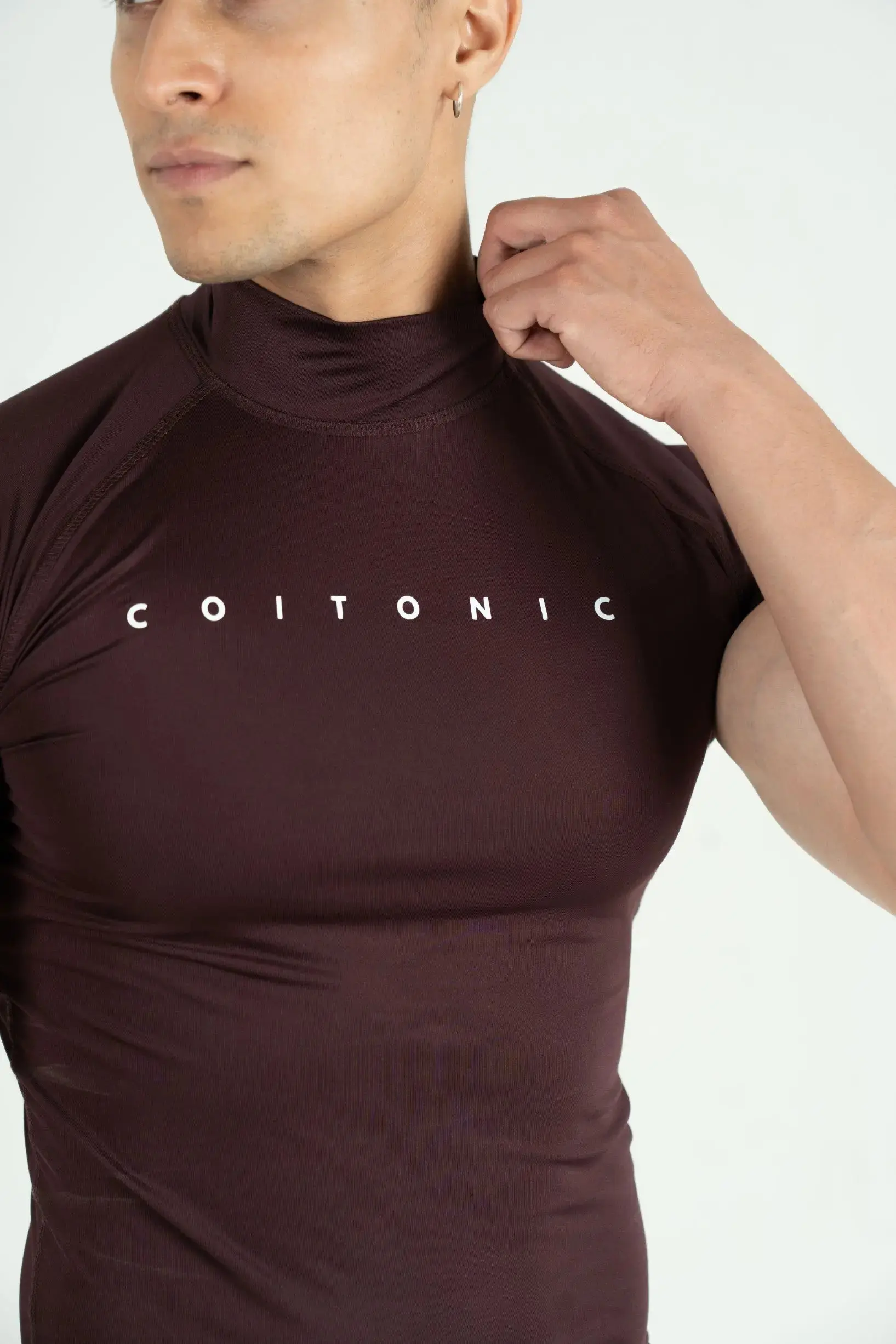 Compression Half Sleeves High Neck T-shirt - Image 38