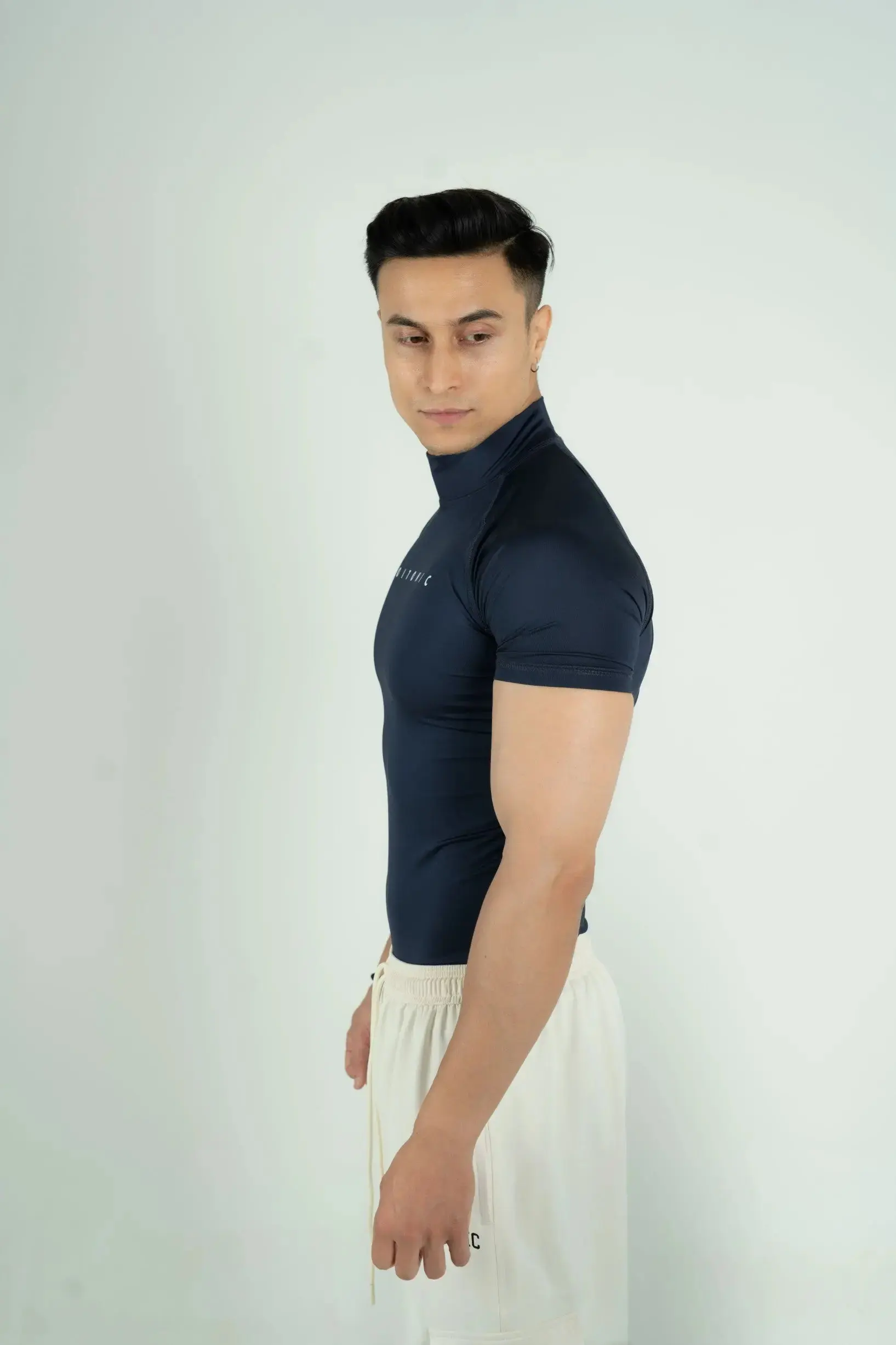 Compression Half Sleeves High Neck T-shirt - Image 45