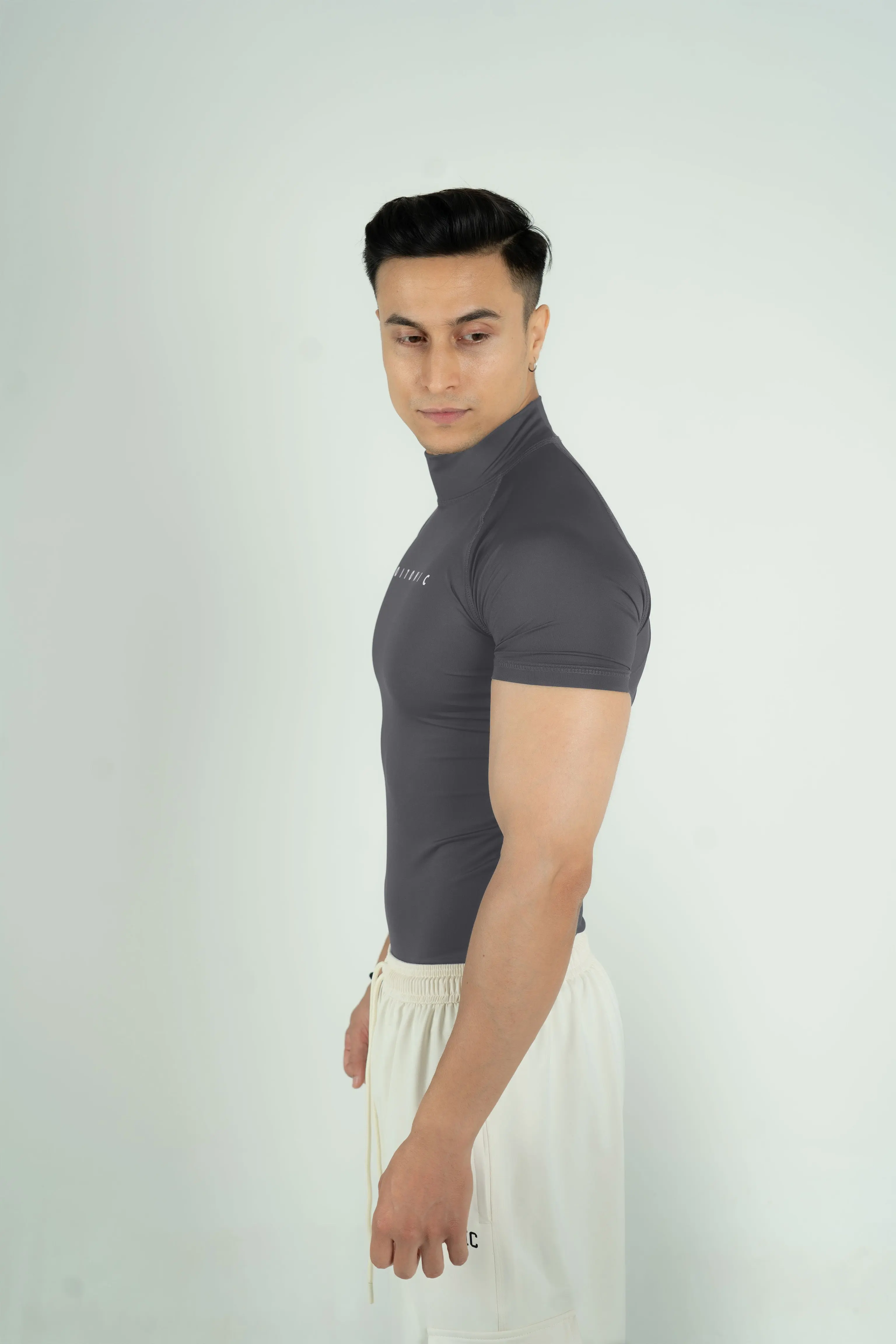 Compression Half Sleeves High Neck T-shirt - Image 5