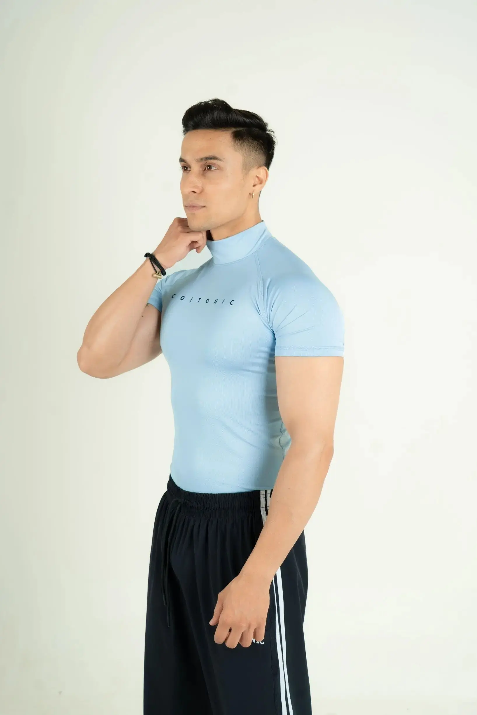 Compression Half Sleeves High Neck T-shirt - Image 50