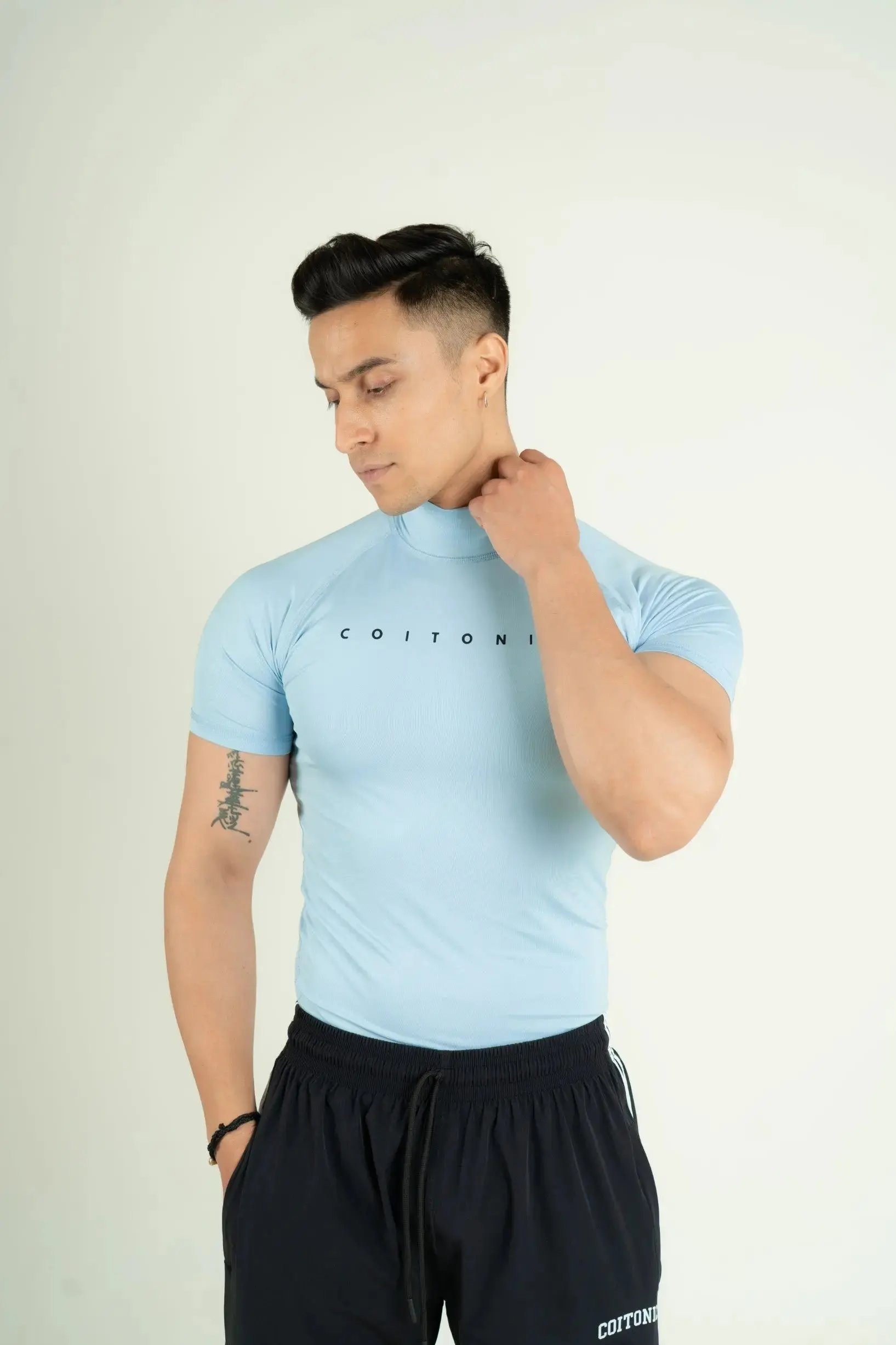 Compression Half Sleeves High Neck T-shirt - Image 51