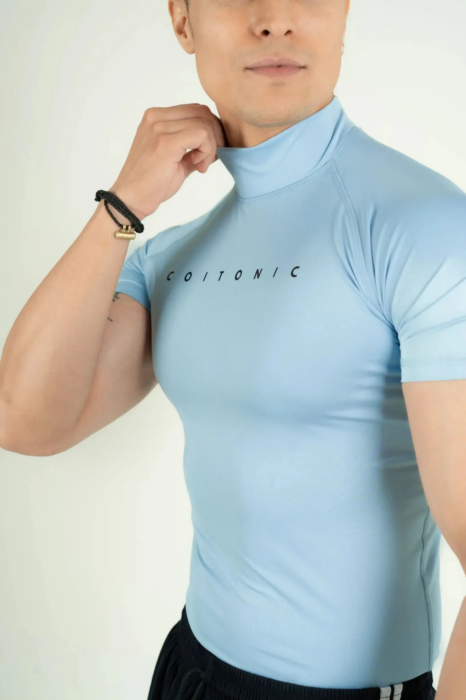 Compression Half Sleeves High Neck T-shirt - Image 52