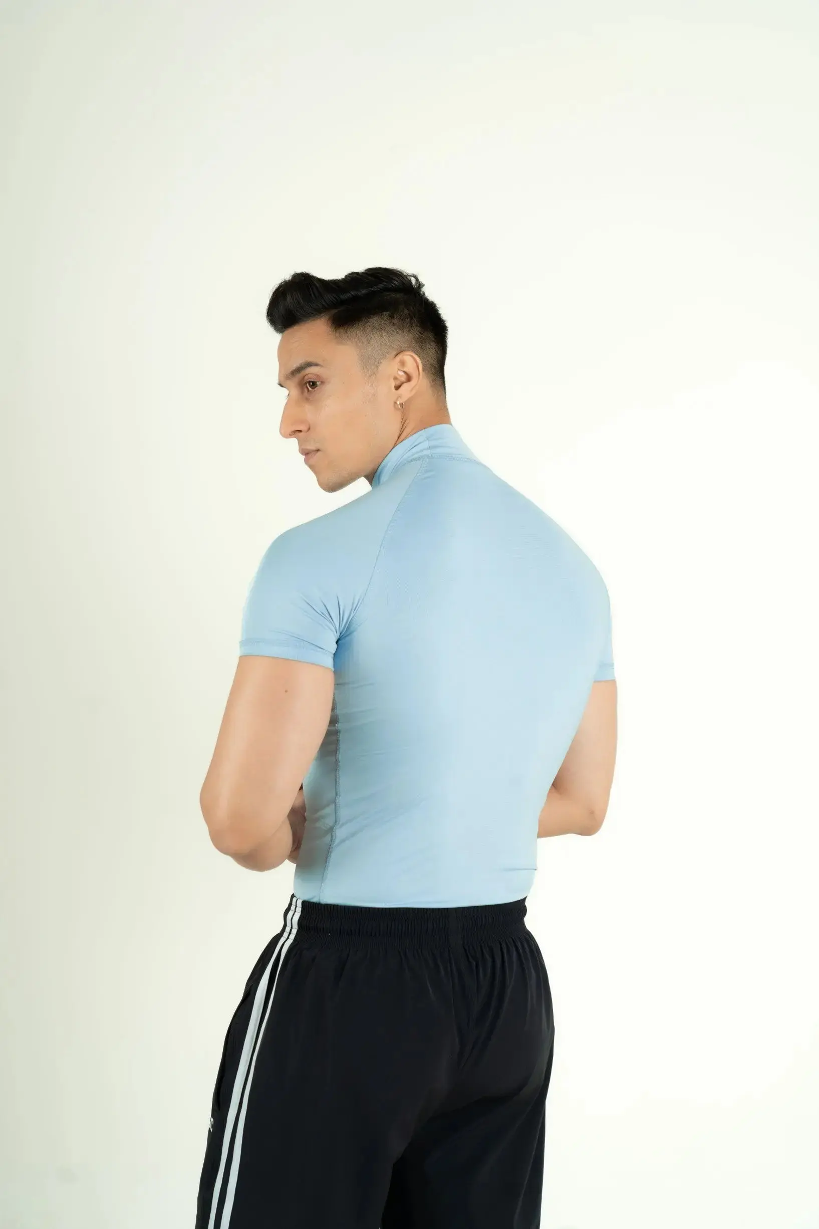 Compression Half Sleeves High Neck T-shirt - Image 53