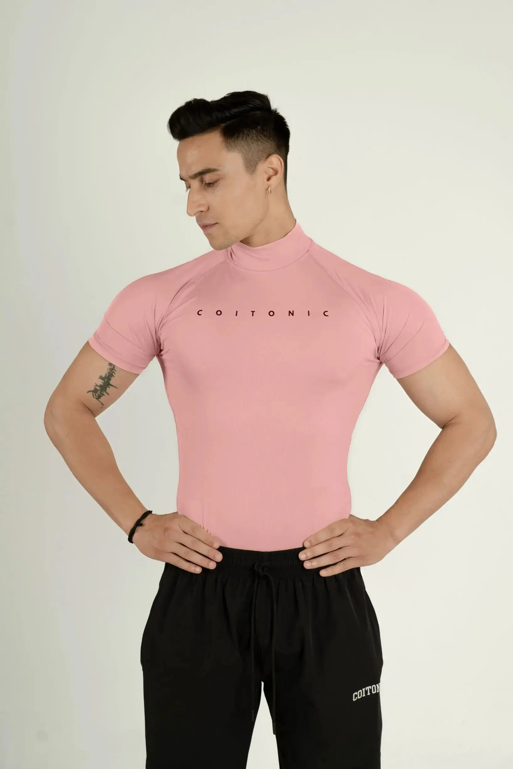 Compression Half Sleeves High Neck T-shirt - Image 57