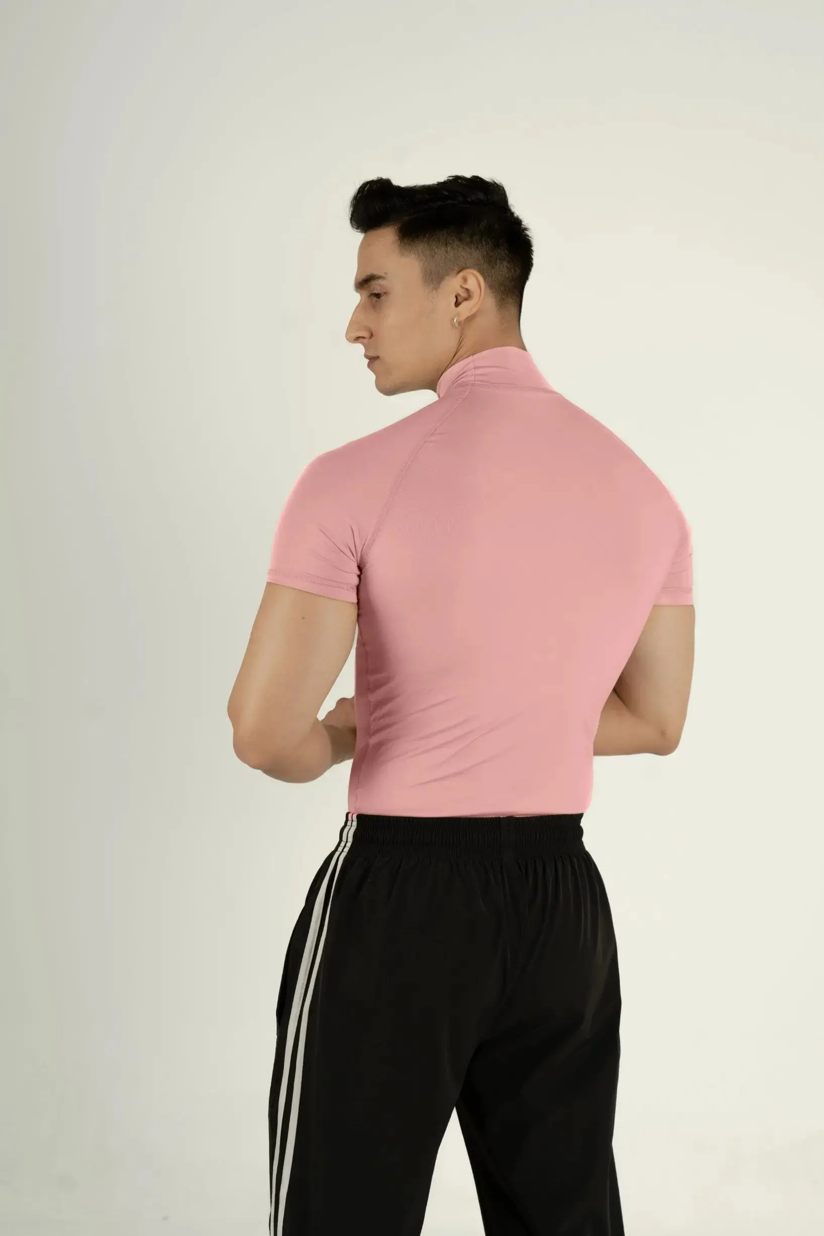 Compression Half Sleeves High Neck T-shirt - Image 60