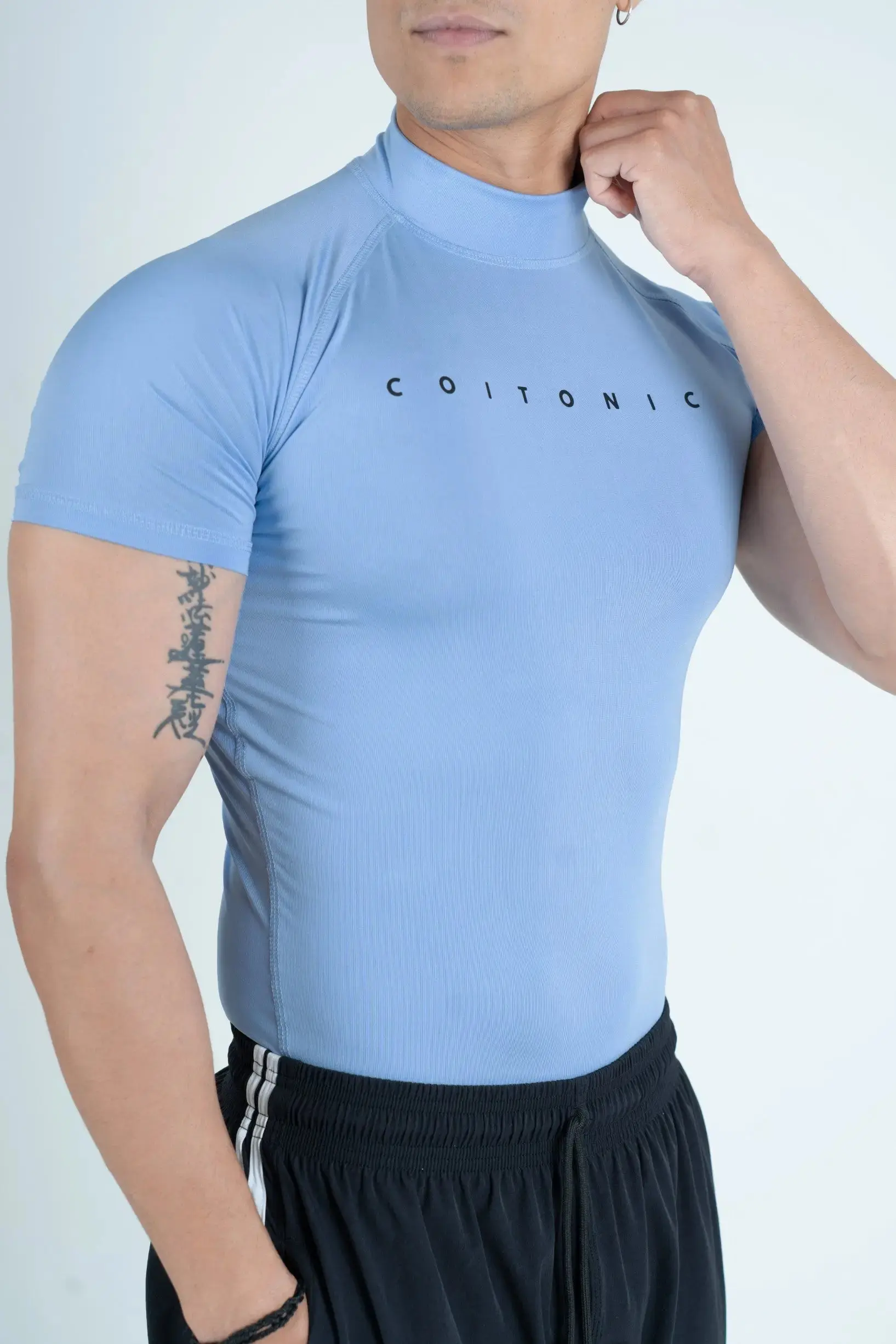 Compression Half Sleeves High Neck T-shirt - Image 65