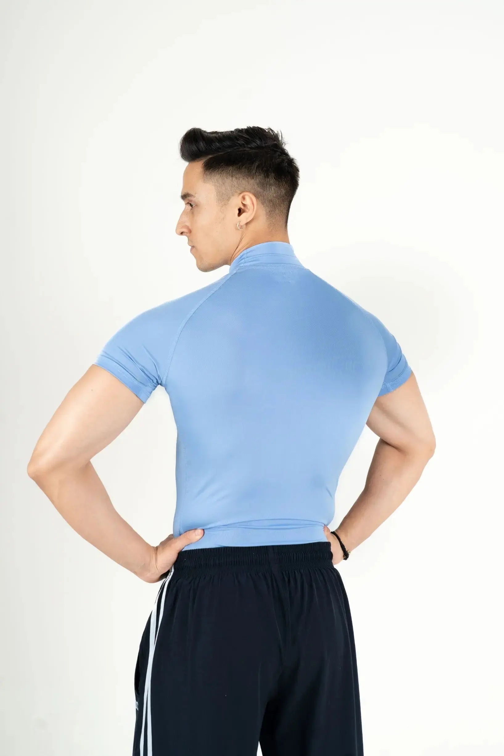 Compression Half Sleeves High Neck T-shirt - Image 67