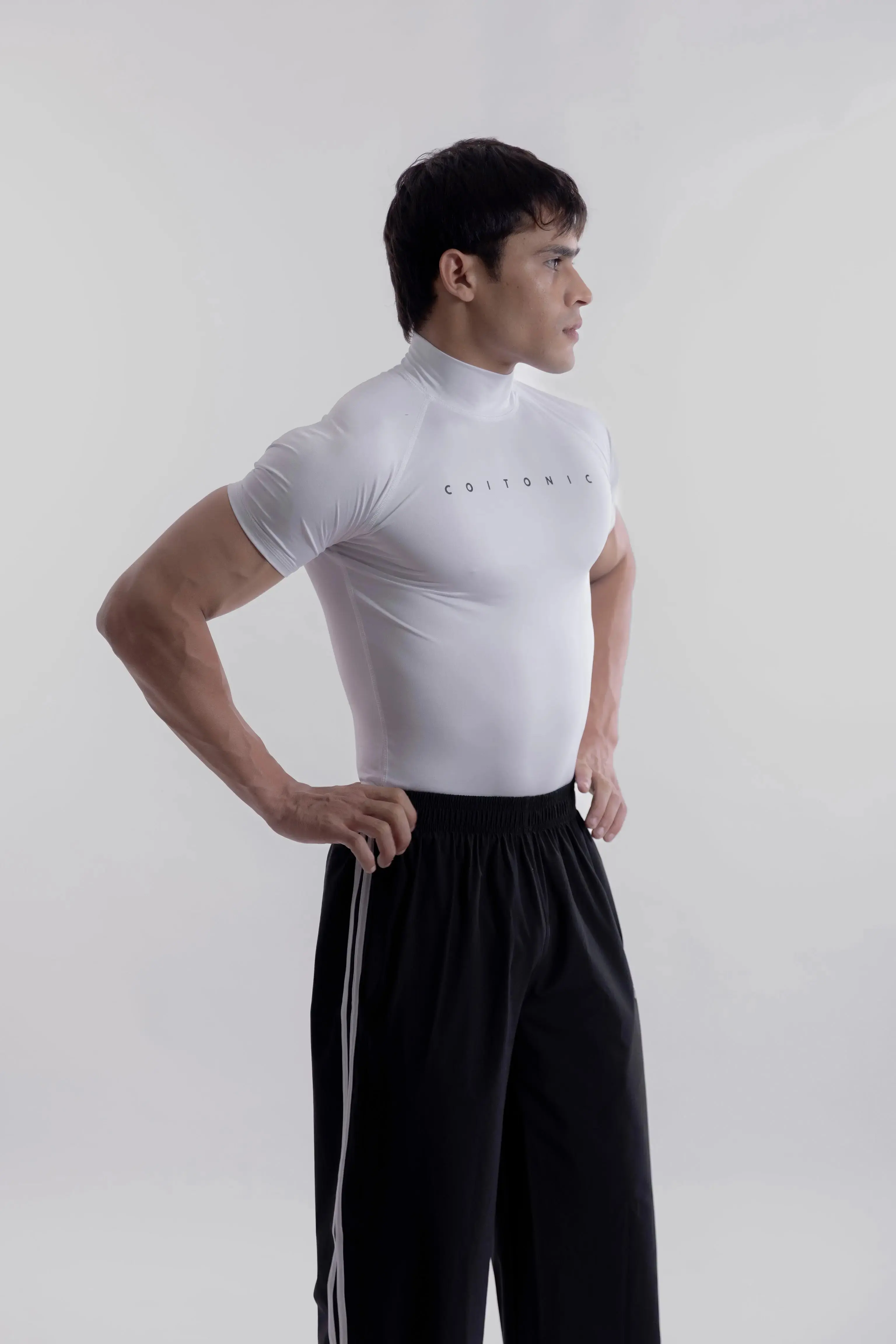 Compression Half Sleeves High Neck T-shirt - Image 71