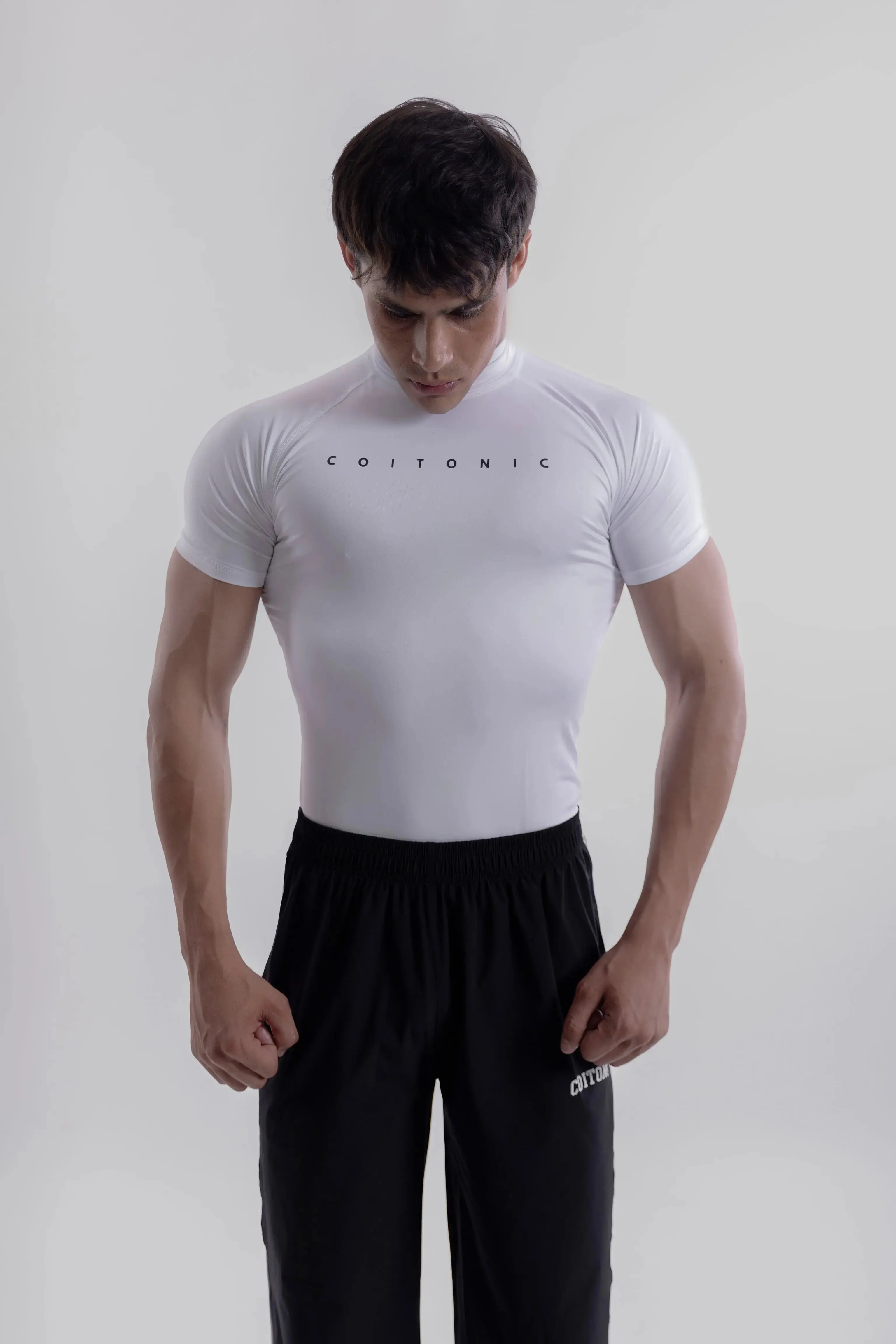 Compression Half Sleeves High Neck T-shirt - Image 73