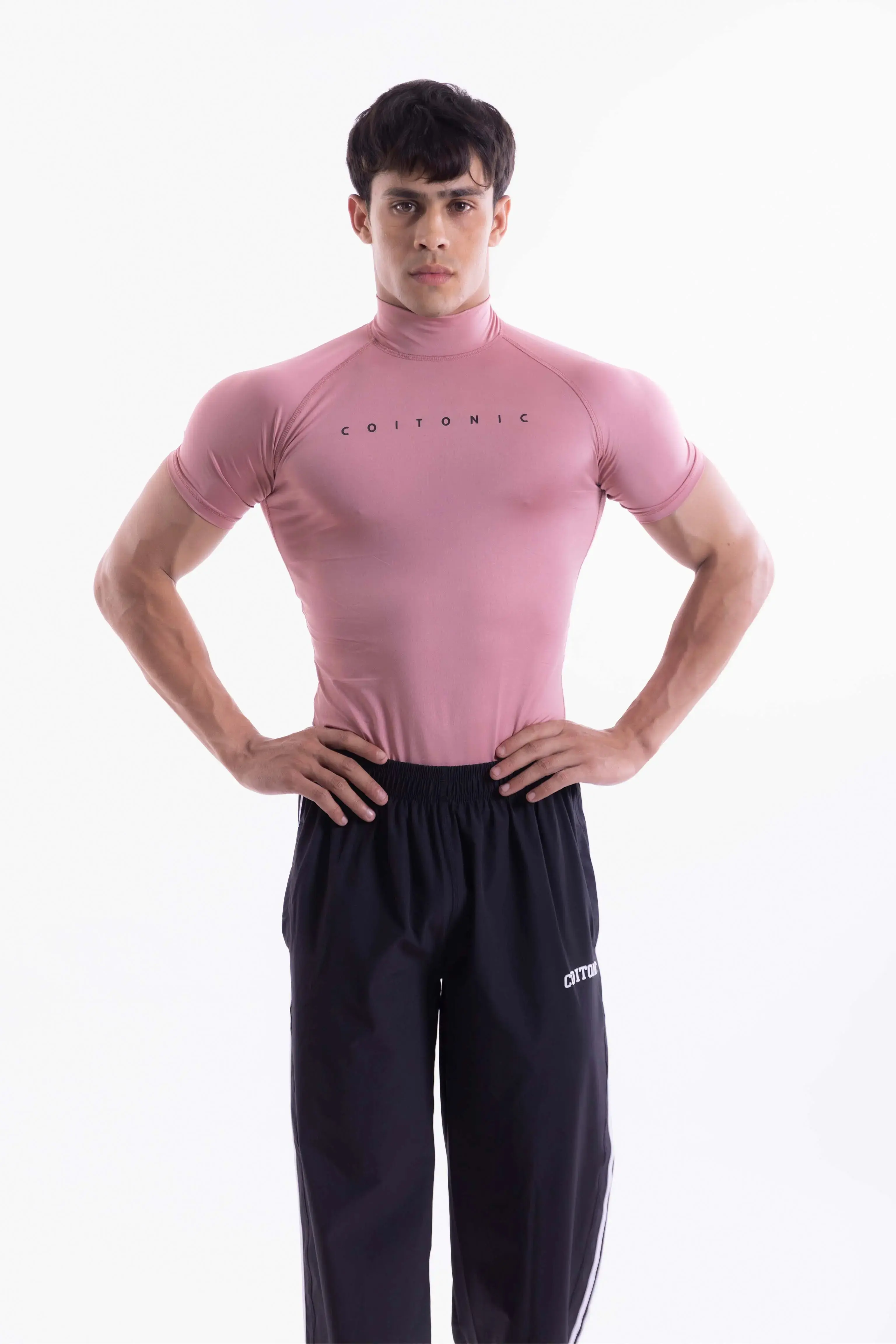 Compression Half Sleeves High Neck T-shirt - Image 80