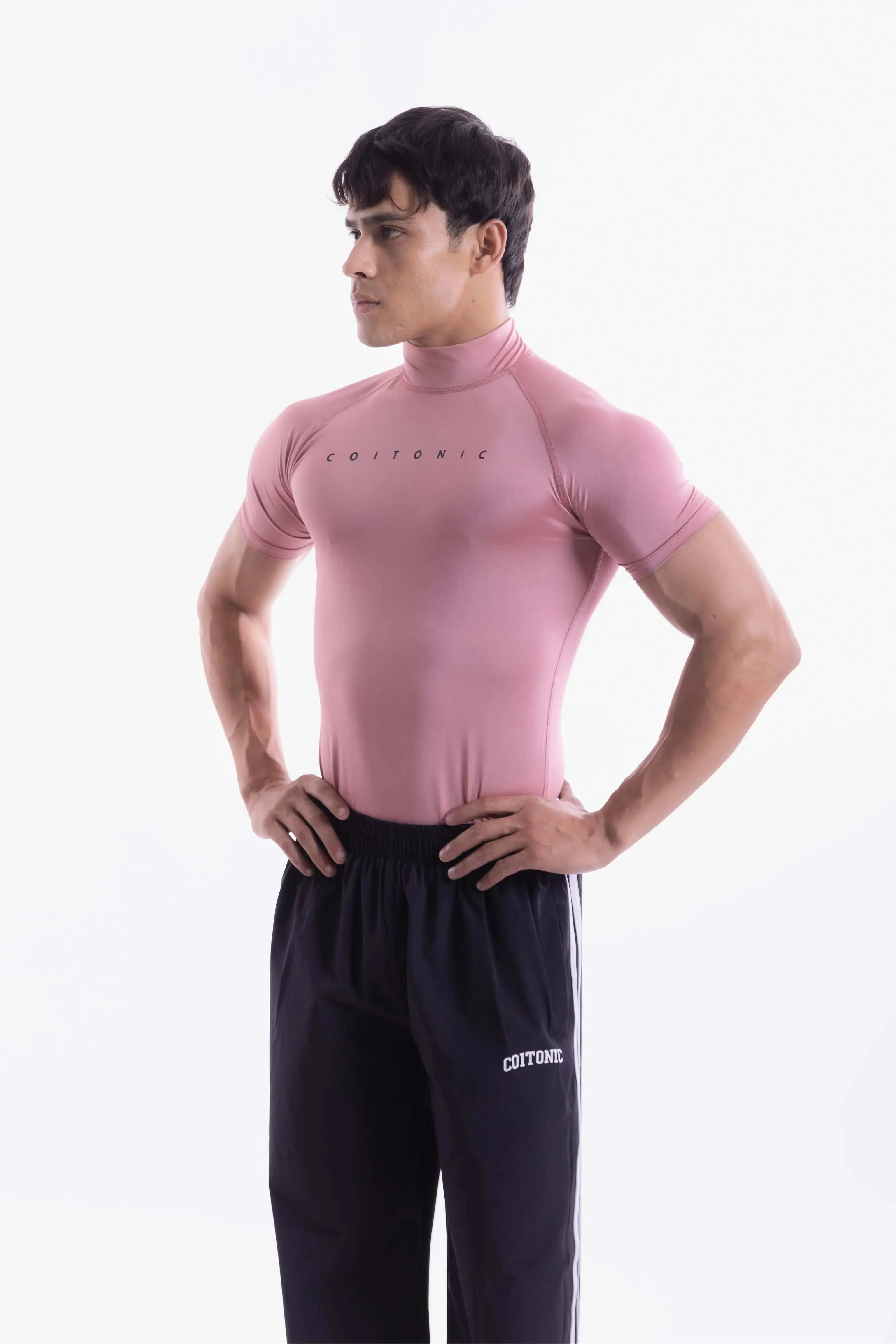 Compression Half Sleeves High Neck T-shirt - Image 82