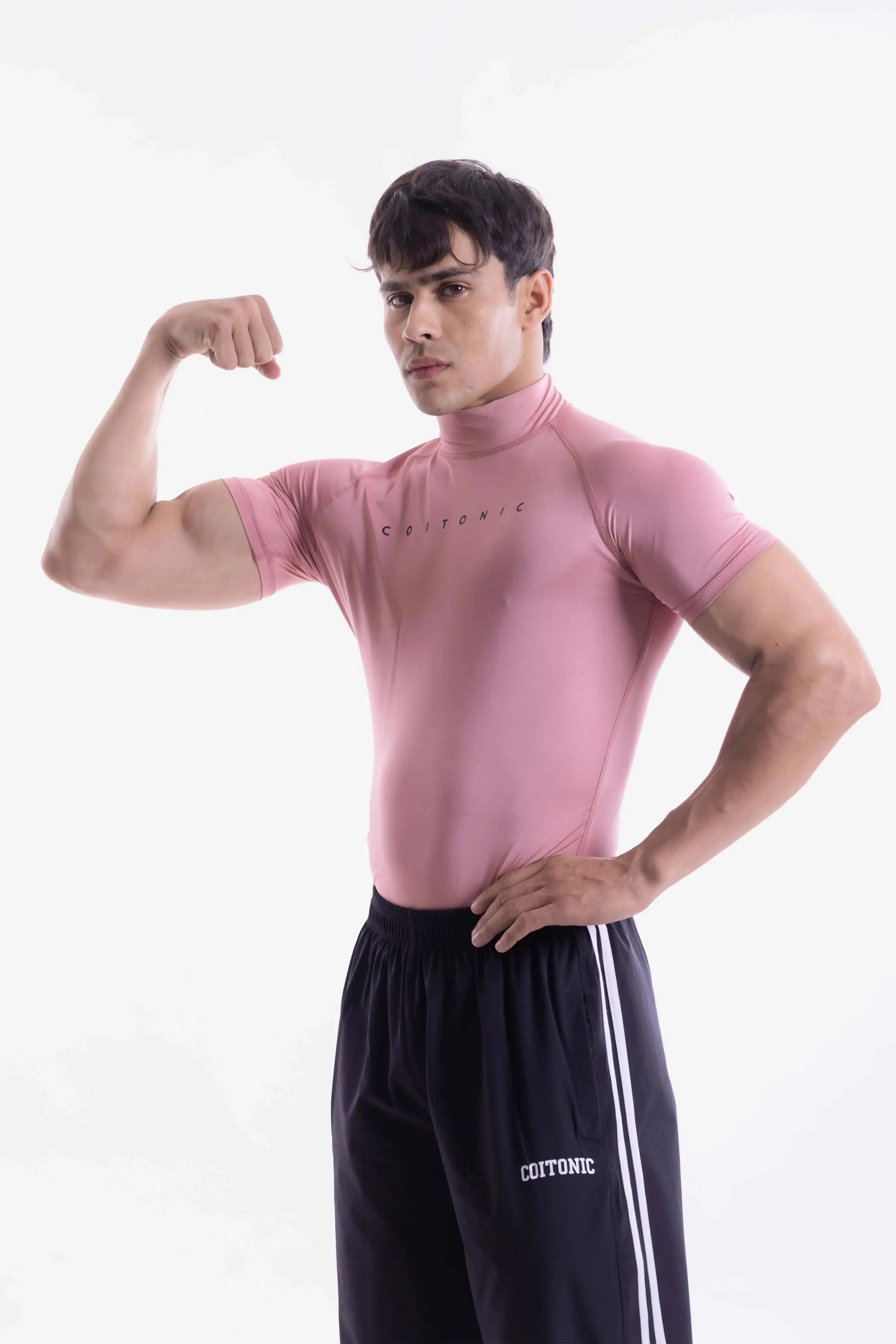 Compression Half Sleeves High Neck T-shirt - Image 83