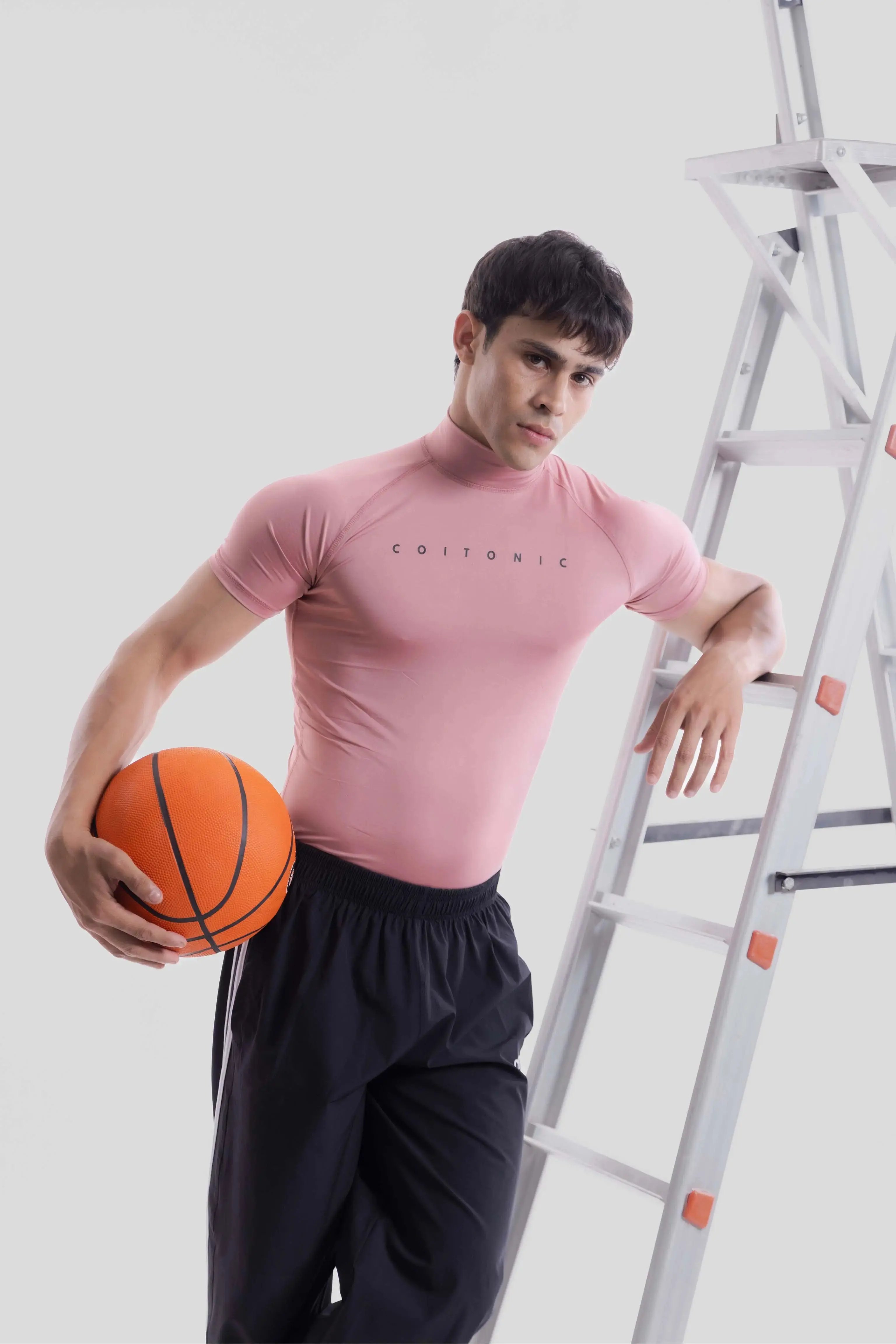 Compression Half Sleeves High Neck T-shirt - Image 84