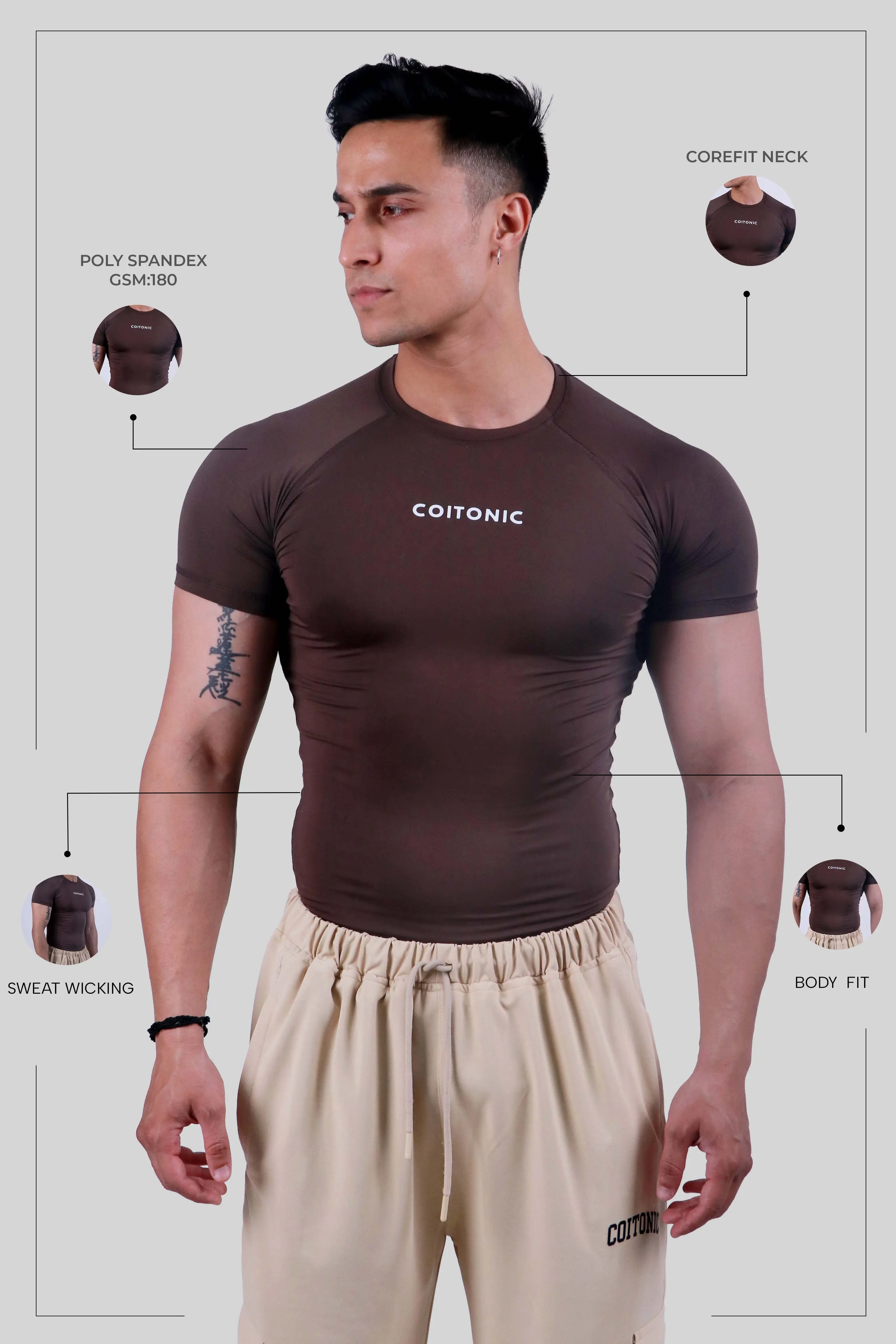 Compression Half Sleeves T-shirt - Image 13