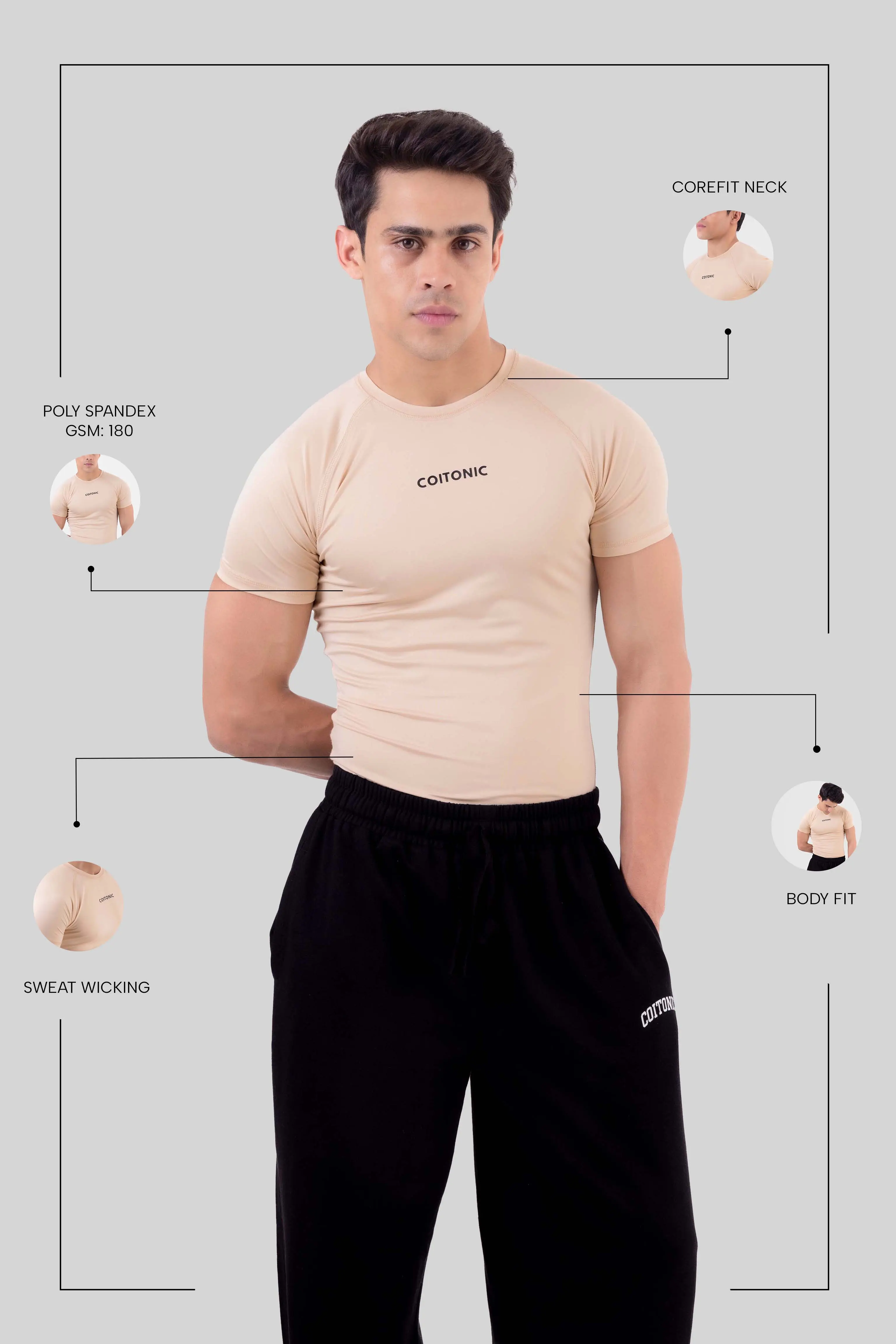 Compression Half Sleeves T-shirt - Image 58