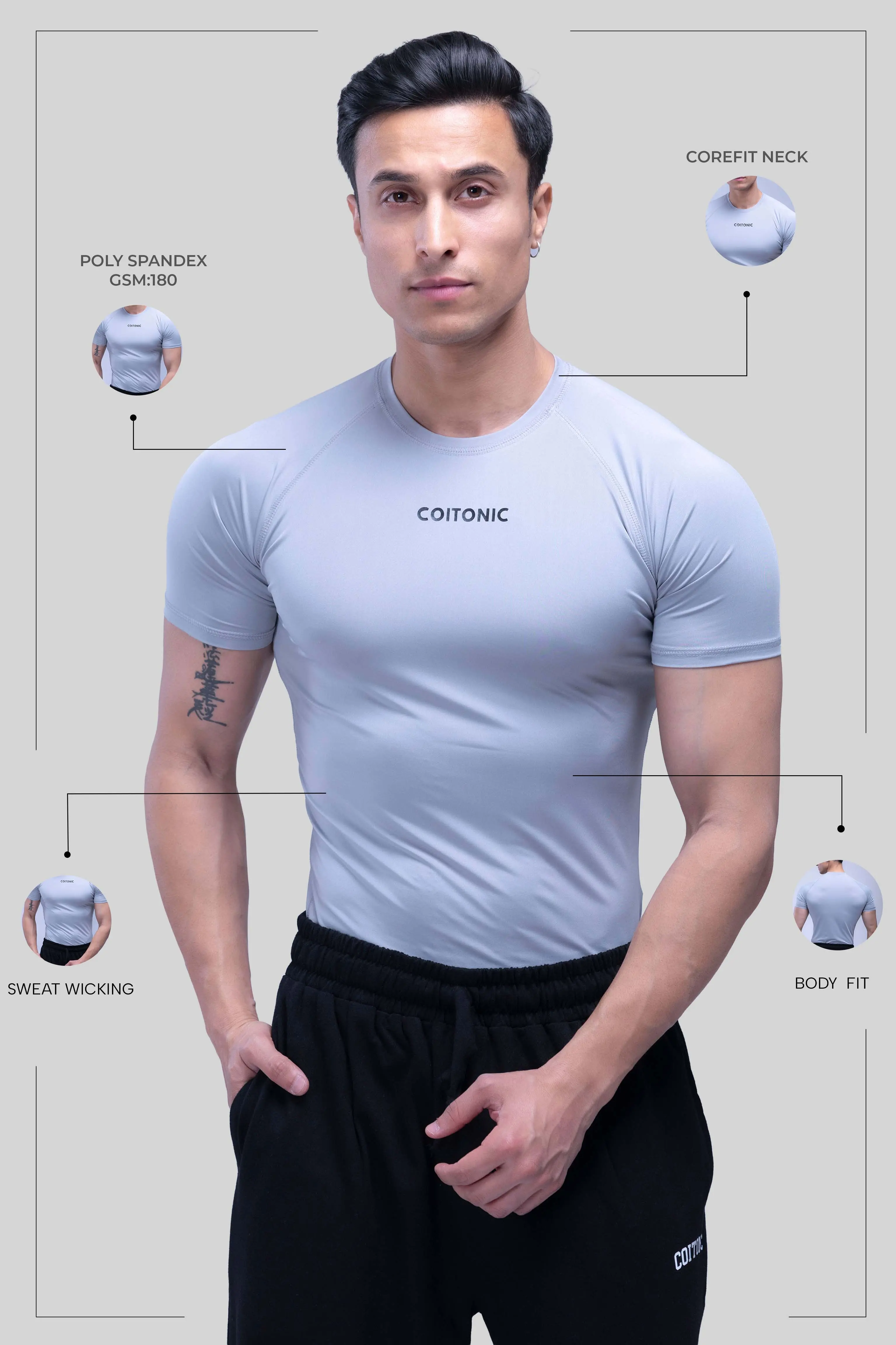 Compression Half Sleeves T-shirt - Image 64