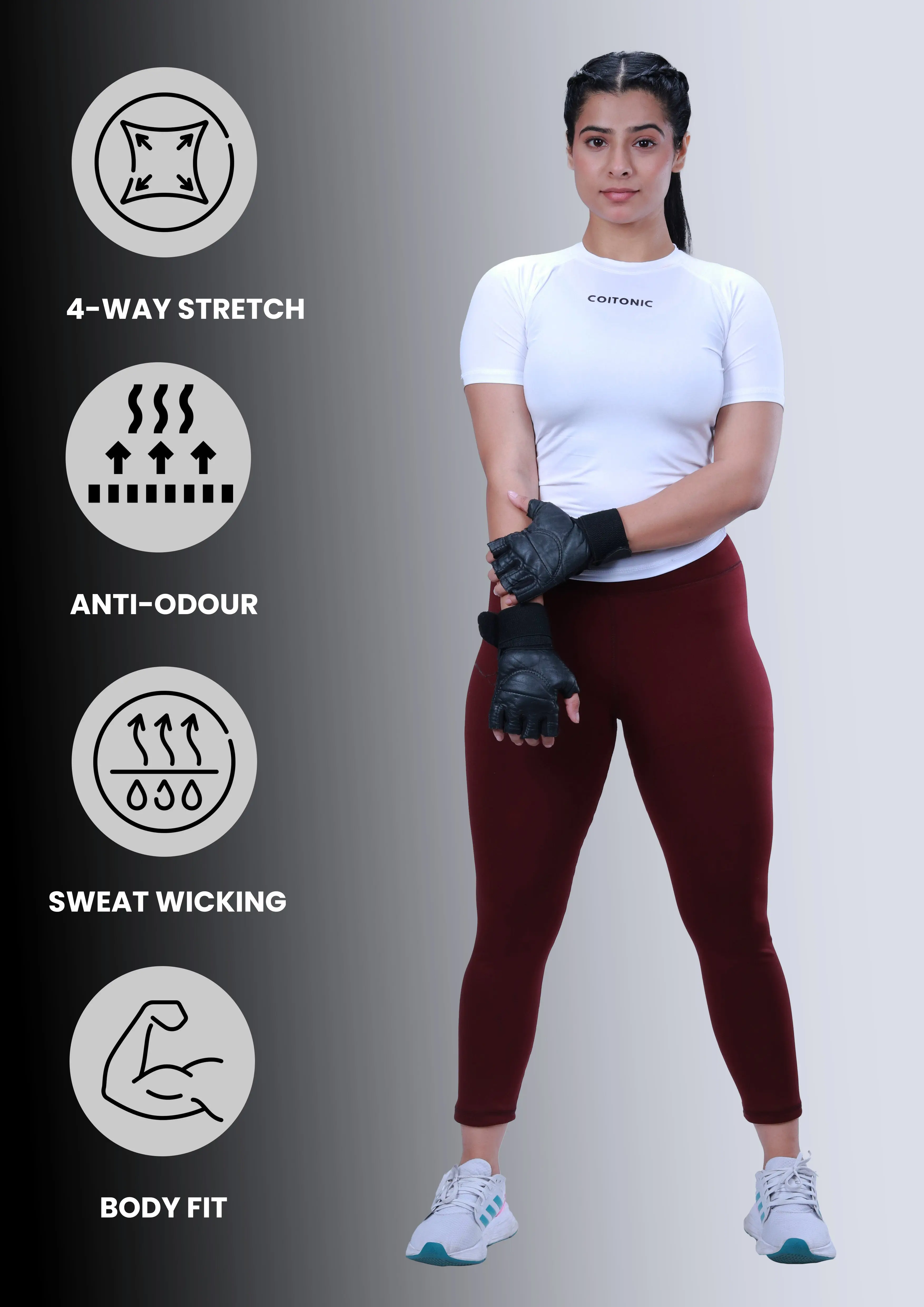 Compression Half Sleeves T-shirt (Women’s) - Image 12