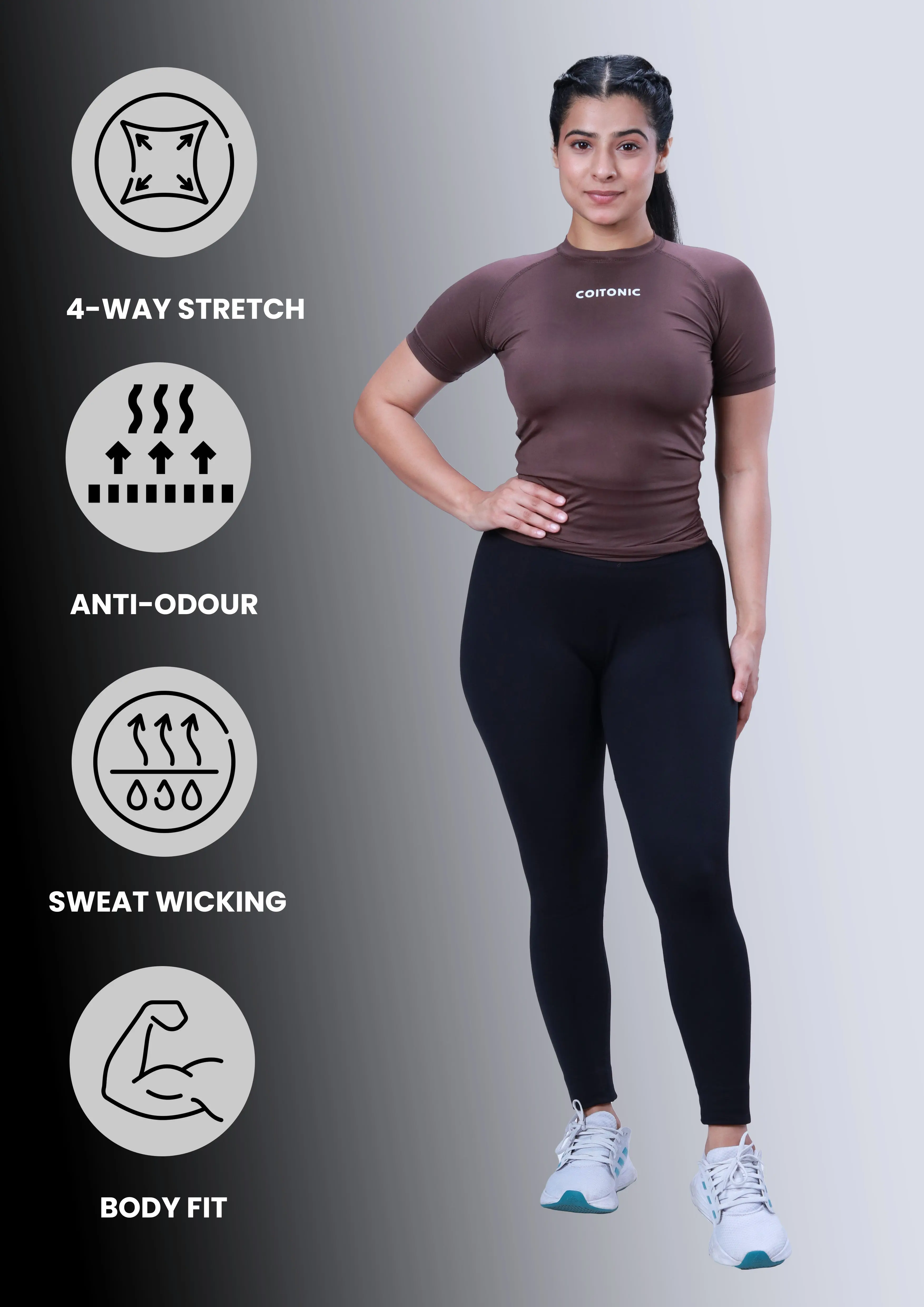 Compression Half Sleeves T-shirt (Women’s) - Image 17