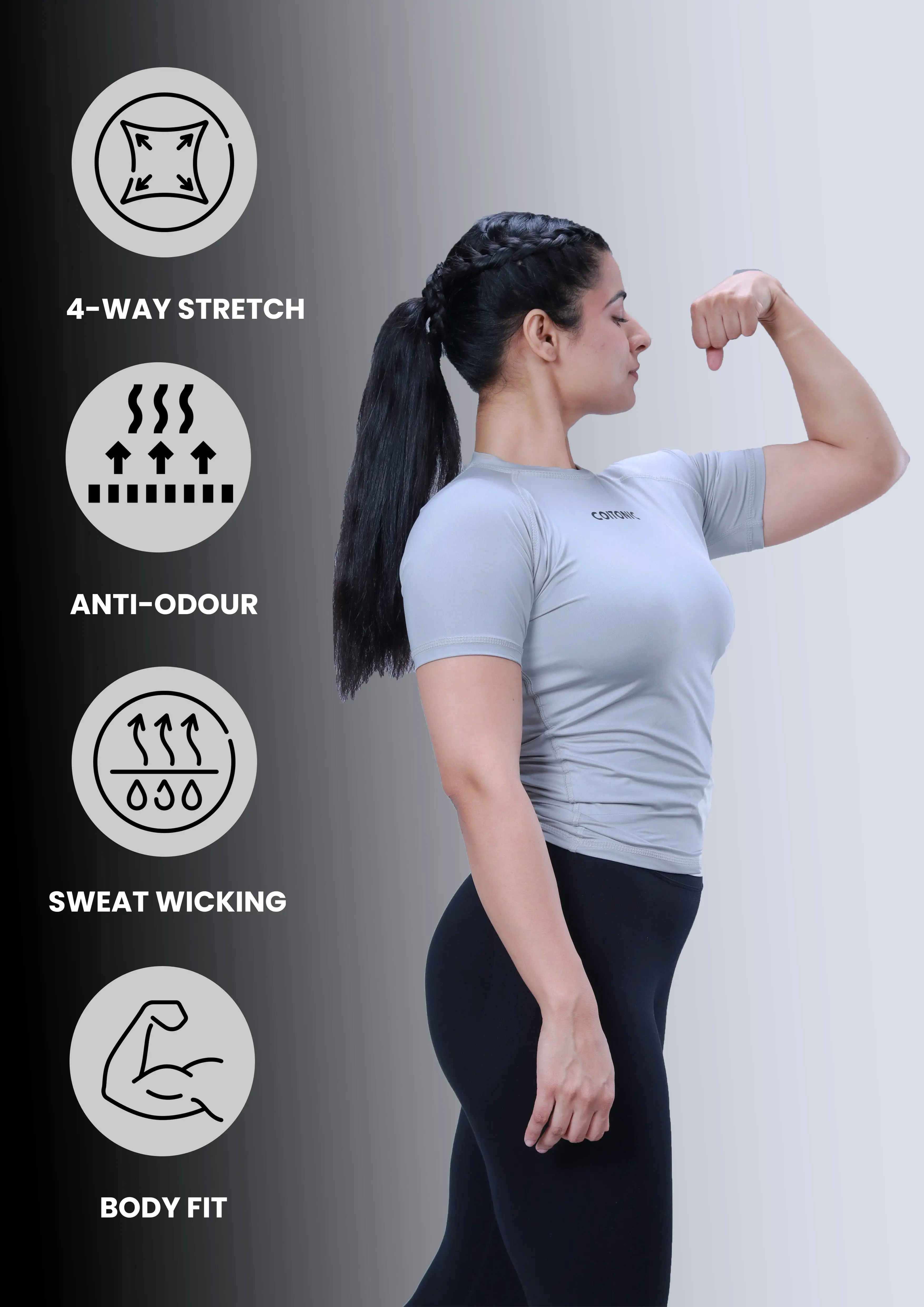 Compression Half Sleeves T-shirt (Women’s) - Image 23