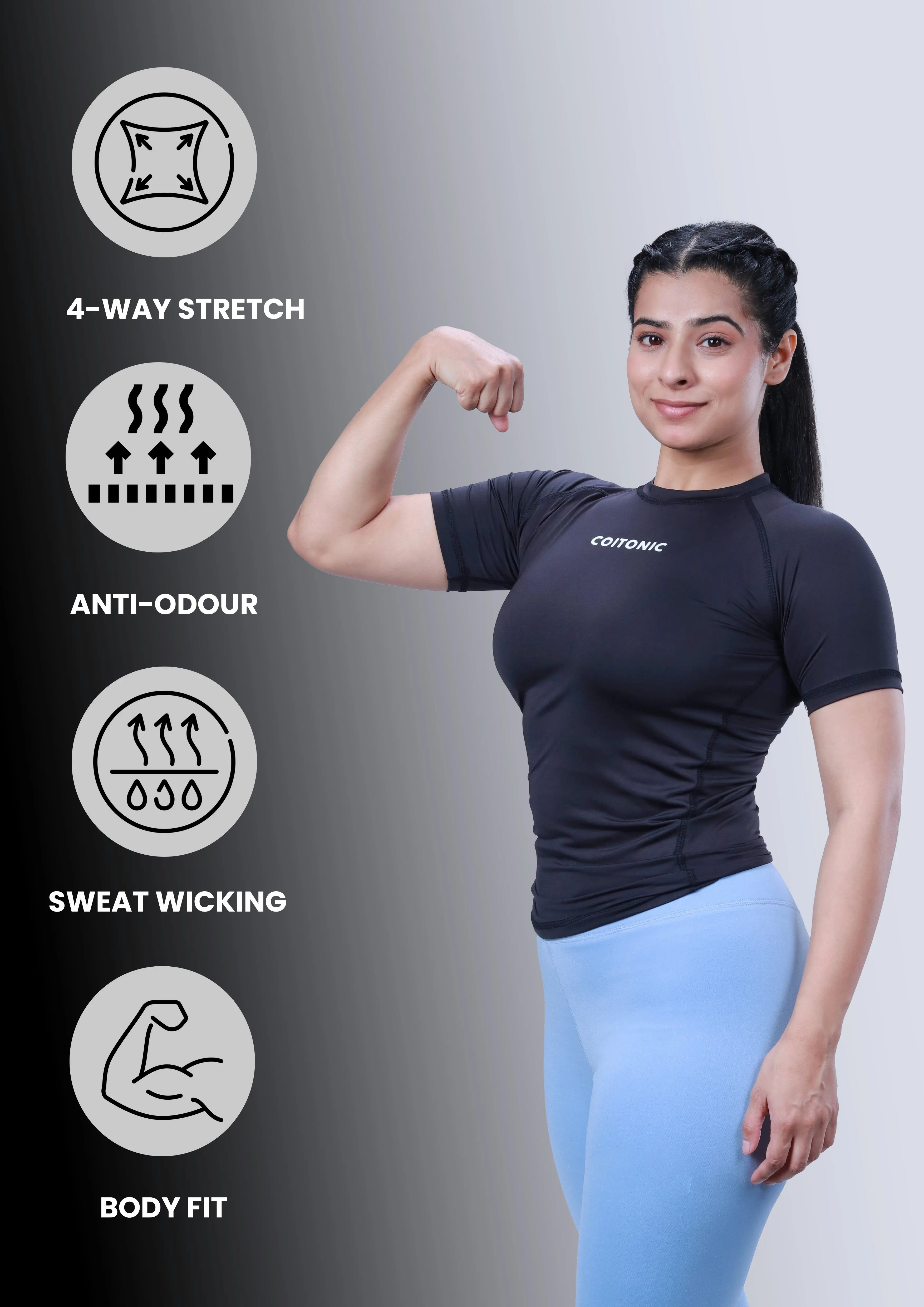 Compression Half Sleeves T-shirt (Women’s) - Image 6