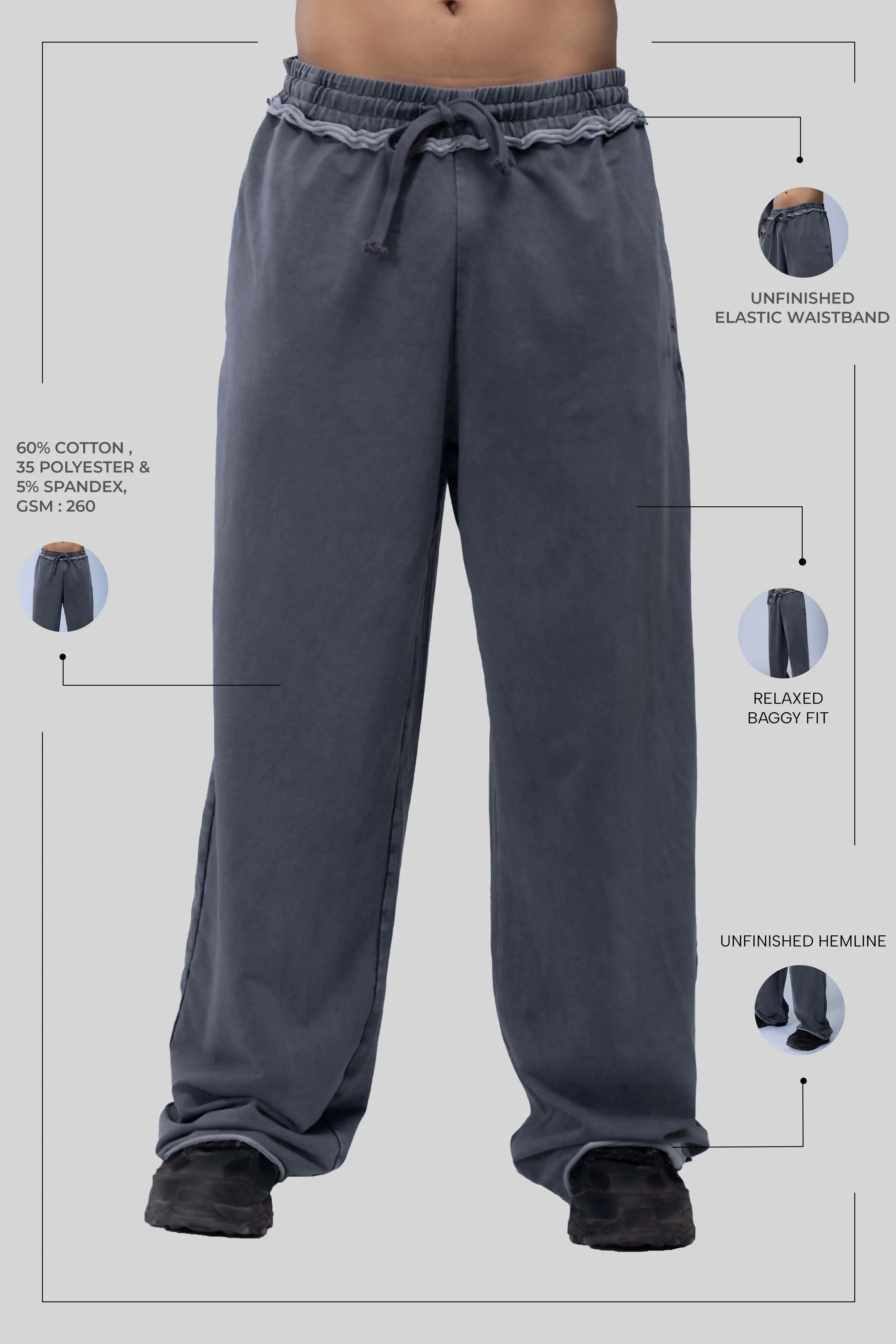Faded Acid Wash Baggy Fit Jogger - Image 15