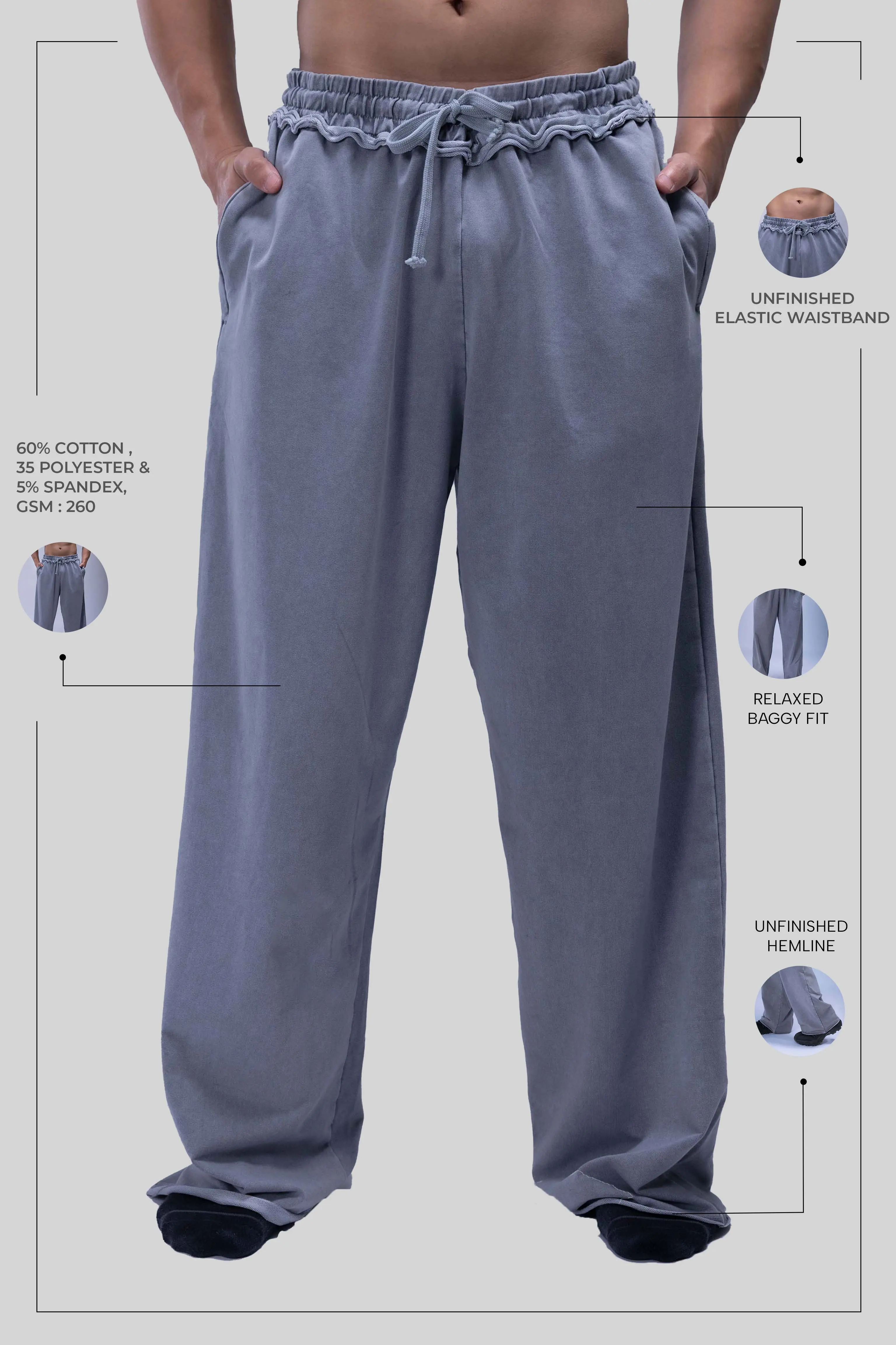 Faded Acid Wash Baggy Fit Jogger - Image 9