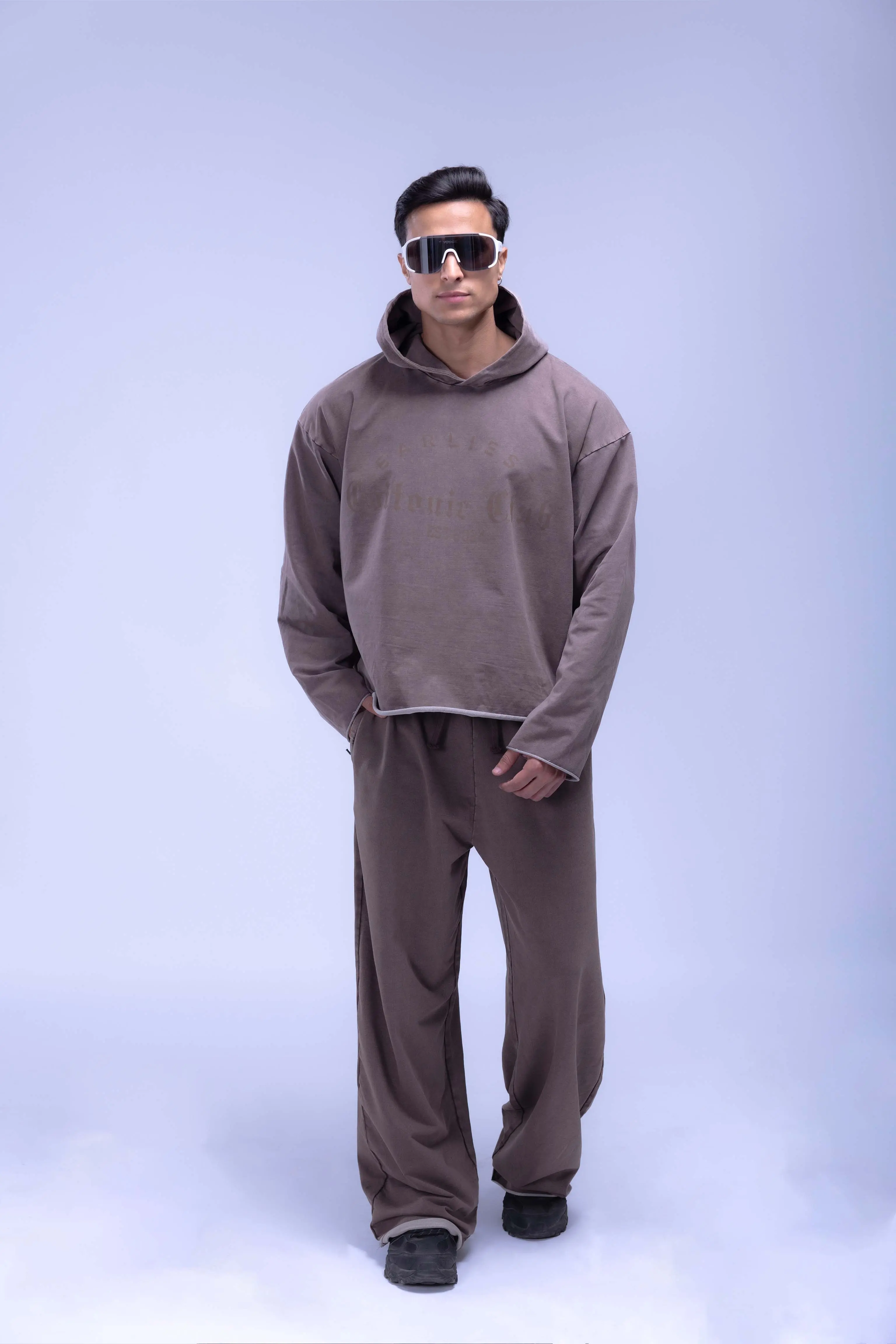 Faded Acid Wash Boxy Fit Hoodie - Image 11