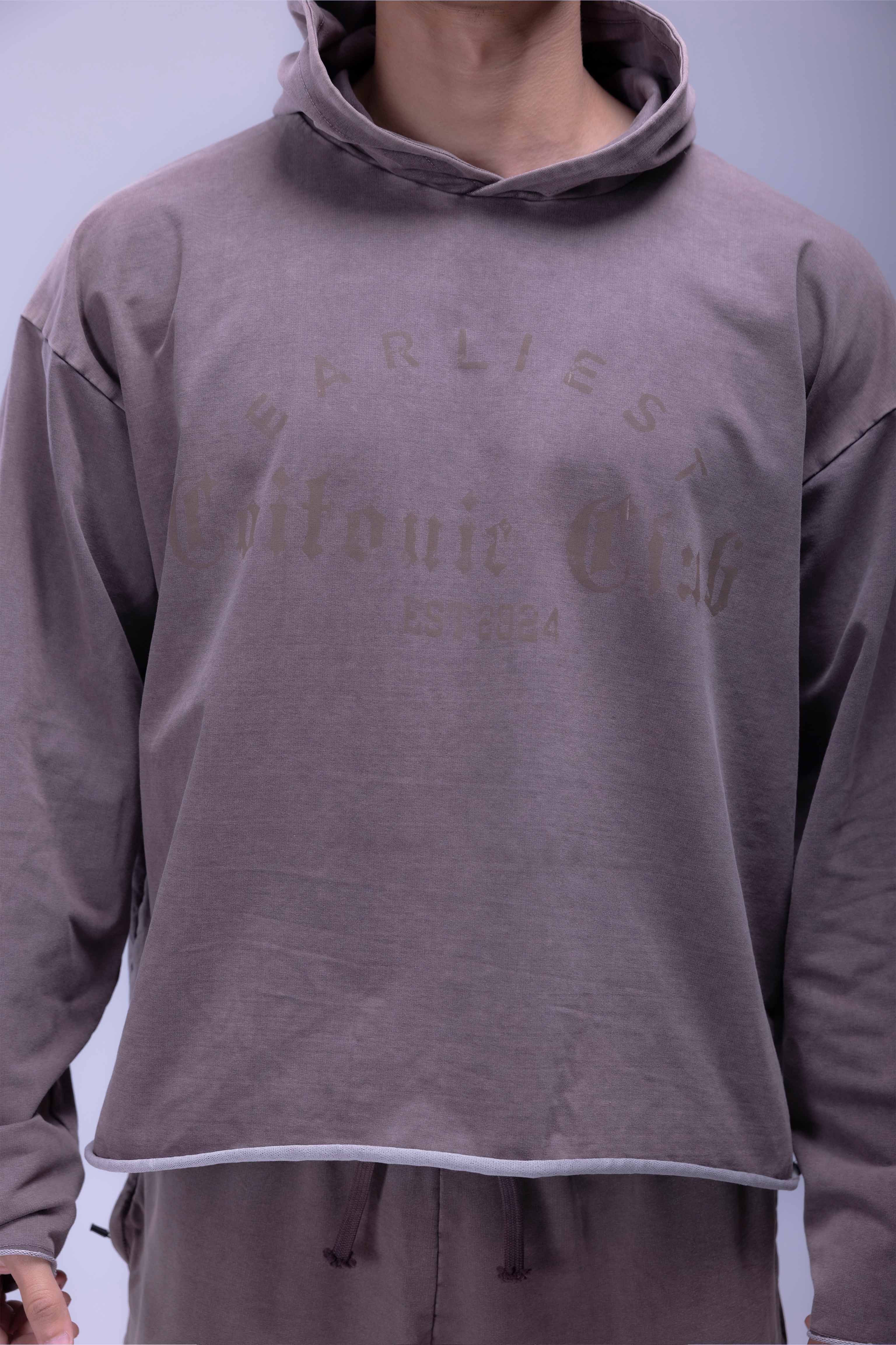 Faded Acid Wash Boxy Fit Hoodie - Image 12