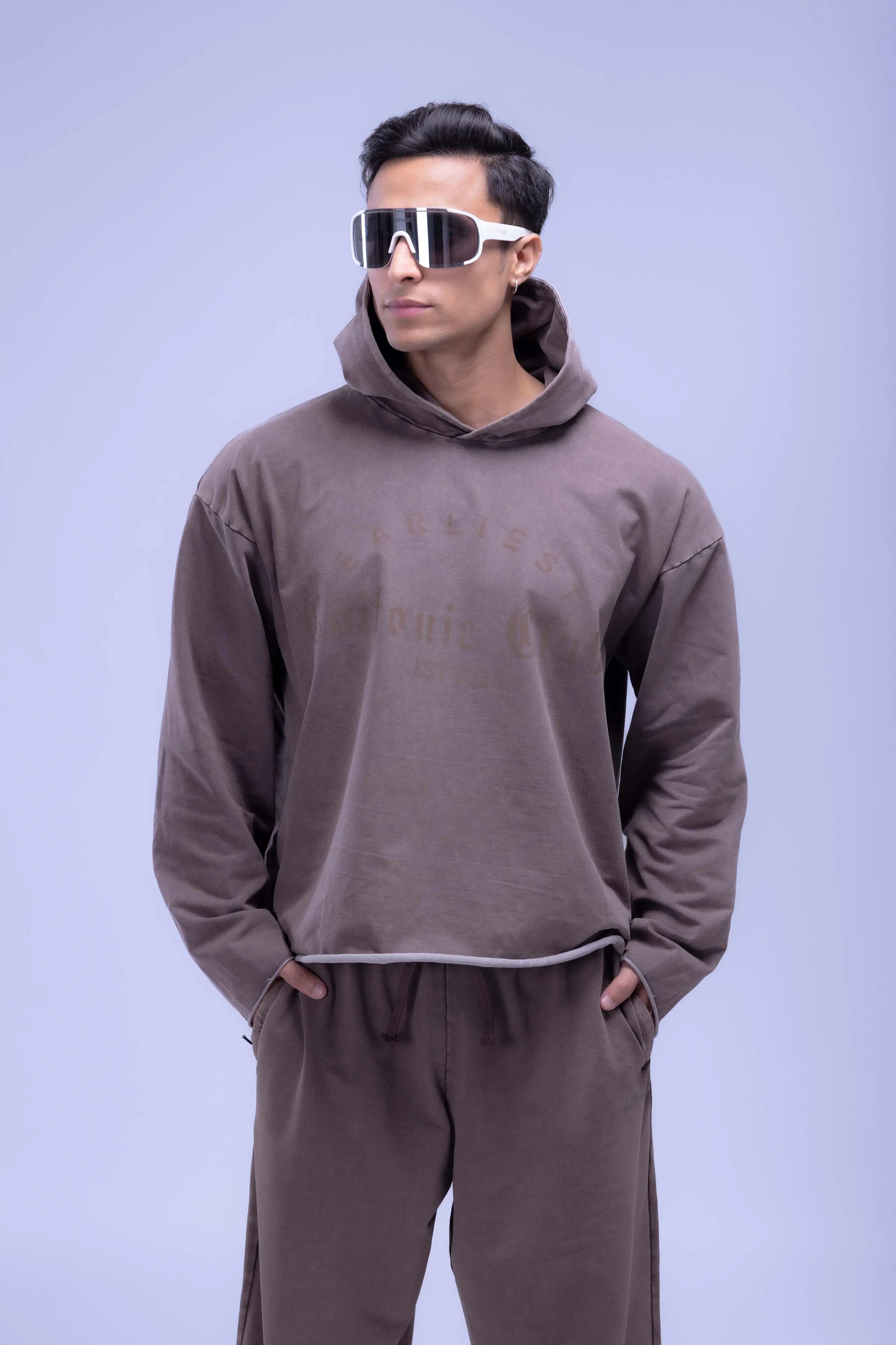 Faded Acid Wash Boxy Fit Hoodie - Image 13