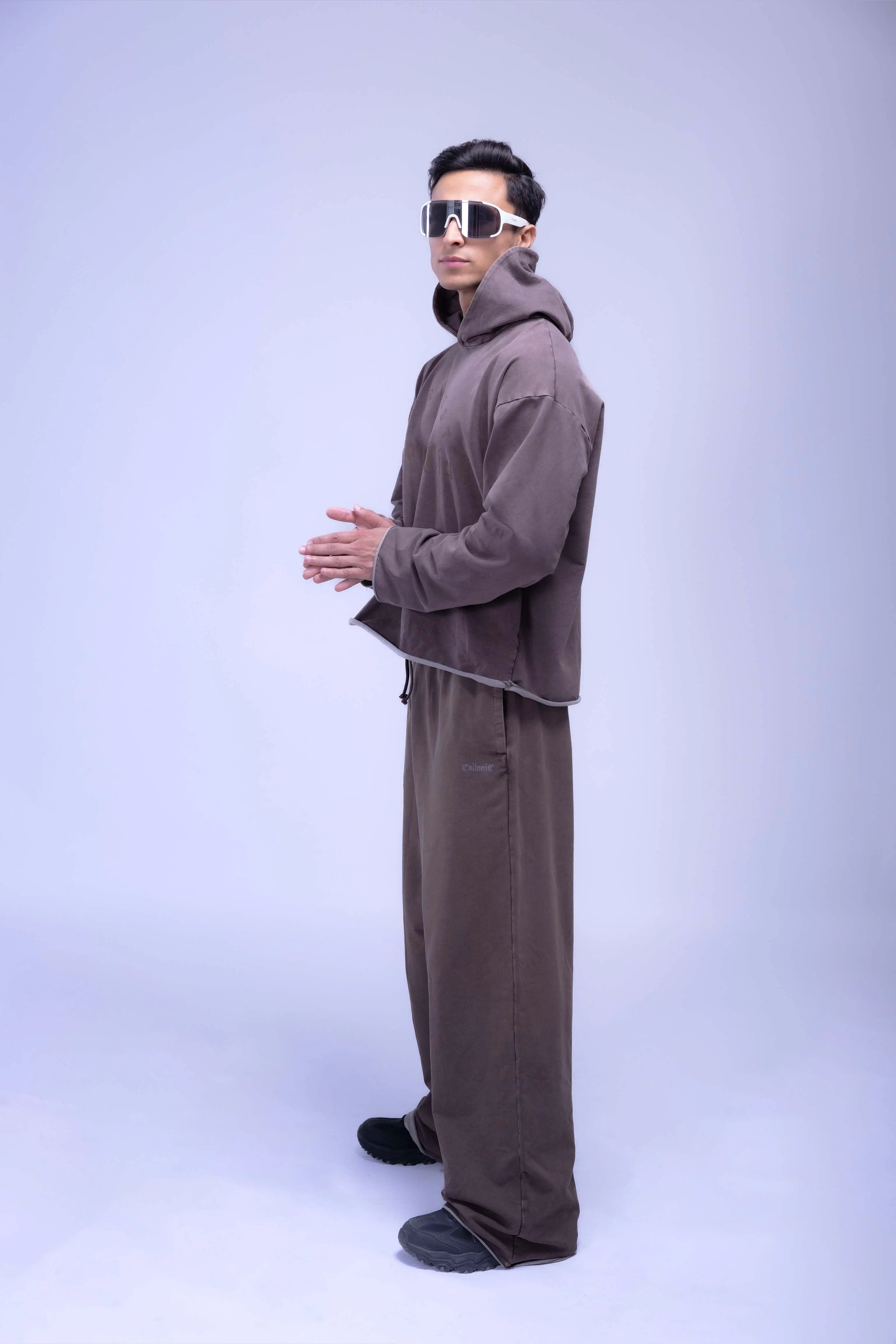 Faded Acid Wash Boxy Fit Hoodie - Image 14