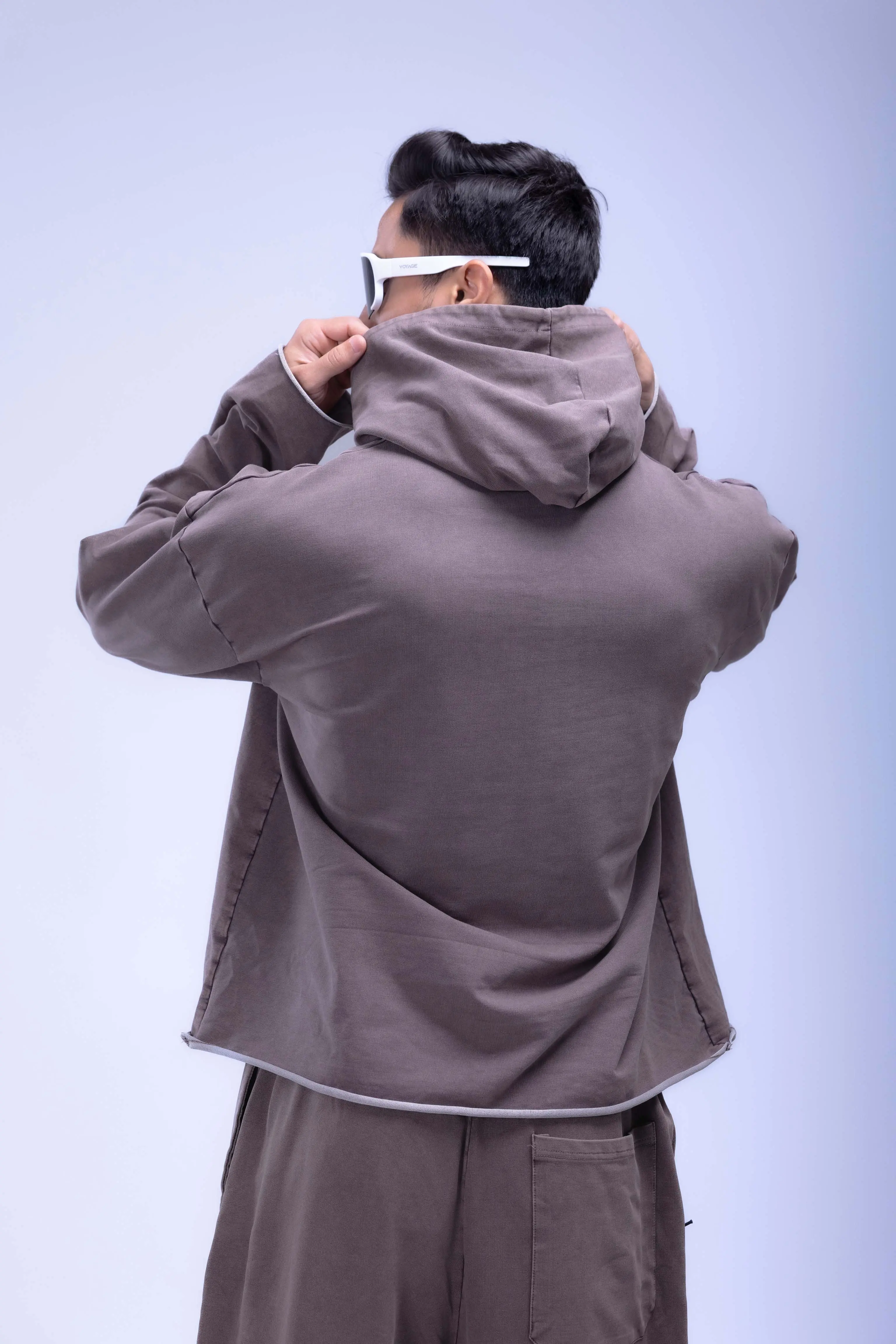 Faded Acid Wash Boxy Fit Hoodie - Image 15